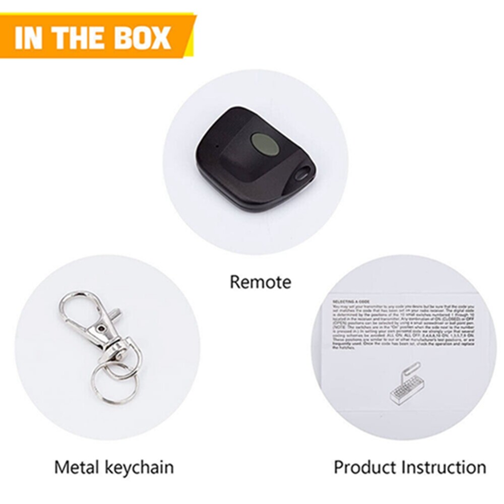 2PC Remote Control Garage Door Gate Opener Transmitter 10 Digit Pins Code-300MHz