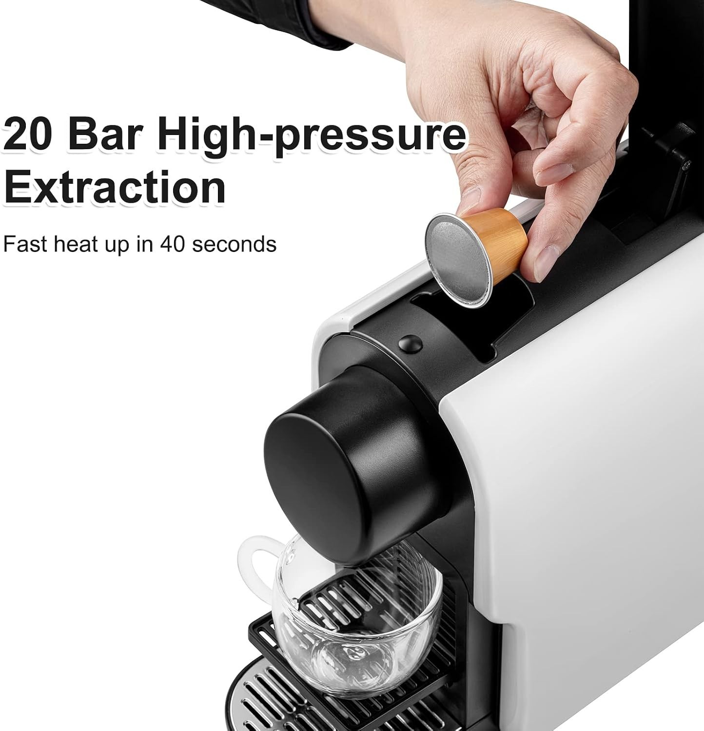 Espresso Machine Compatible for NS Original Line Pods, Compact Capsule Coff