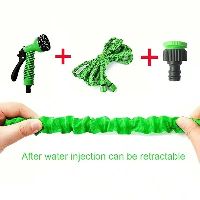 Expanding Expandable Flexible Garden Water Hose w Spray Nozzle 25, 50, 75, 100FT