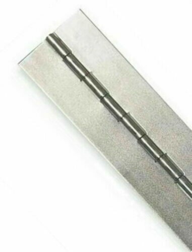 4″ x 72″ PIANO HINGE No Holes Weldable Steel Finish Continuous Nonremovable Pin