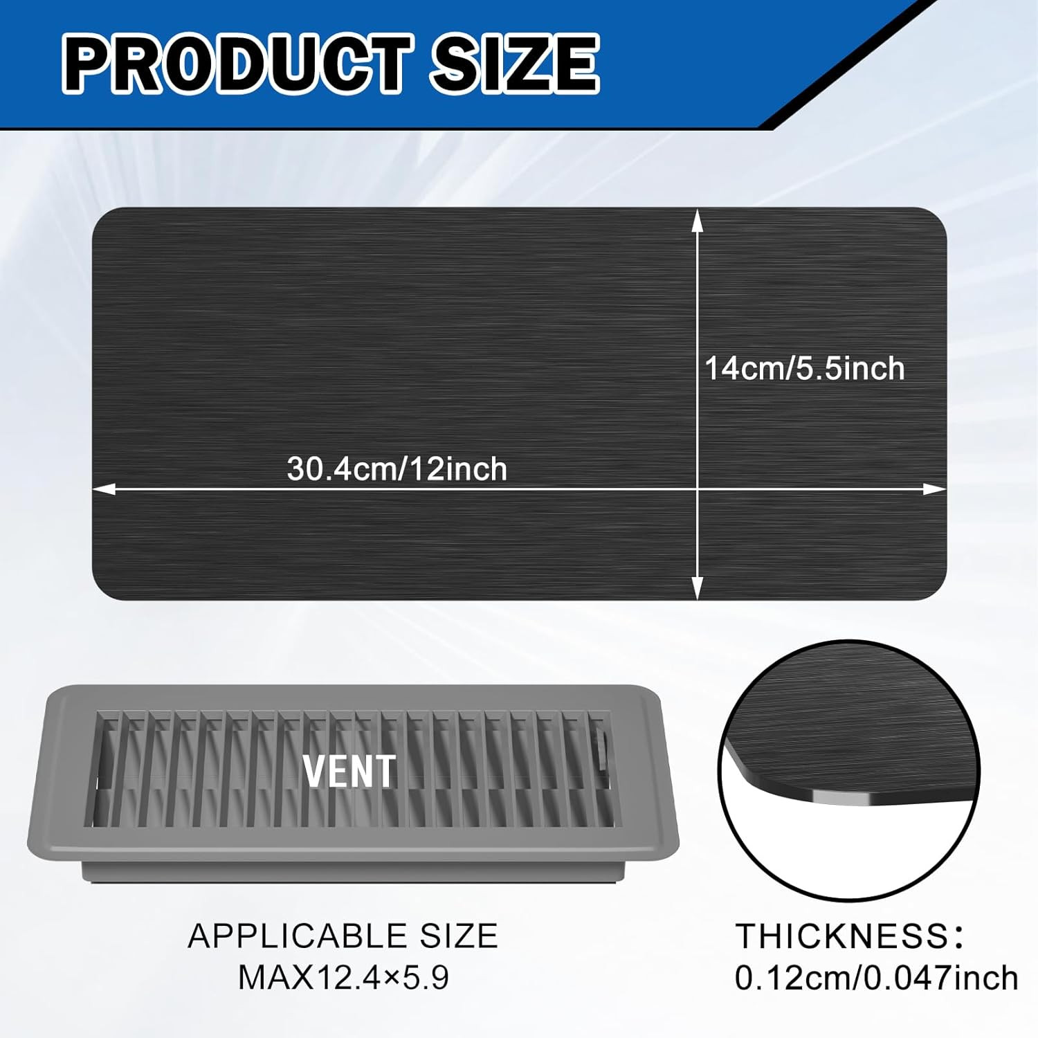 2 Pack High Strength Magnetic Vent Covers 5.5 X 12 Metallic Stronger Magnet Ai