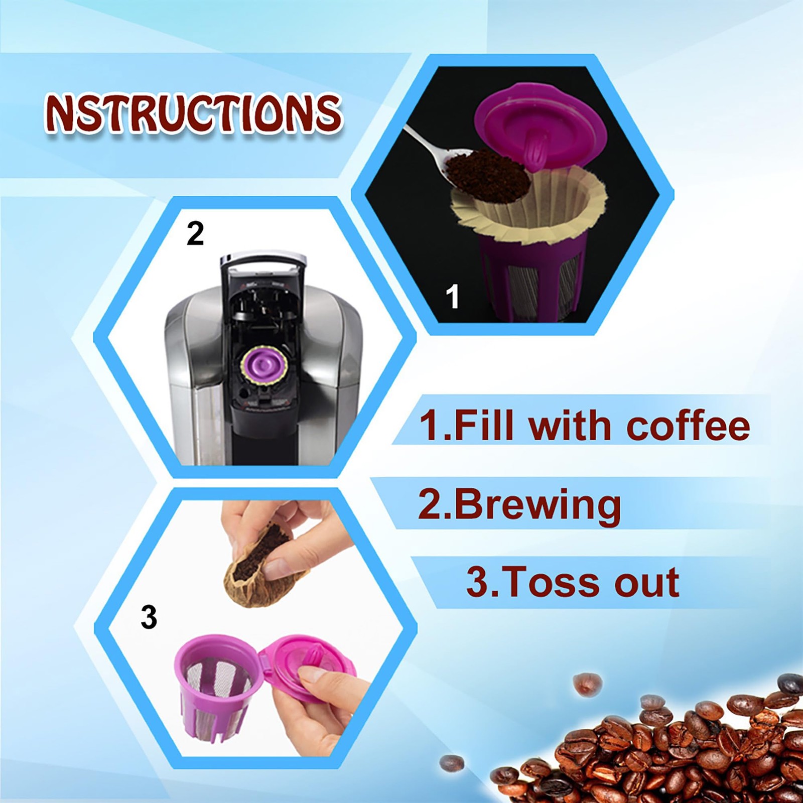 300 Count Natural Disposable Coffee Paper Filters, Compatible with Keurig 1.0…