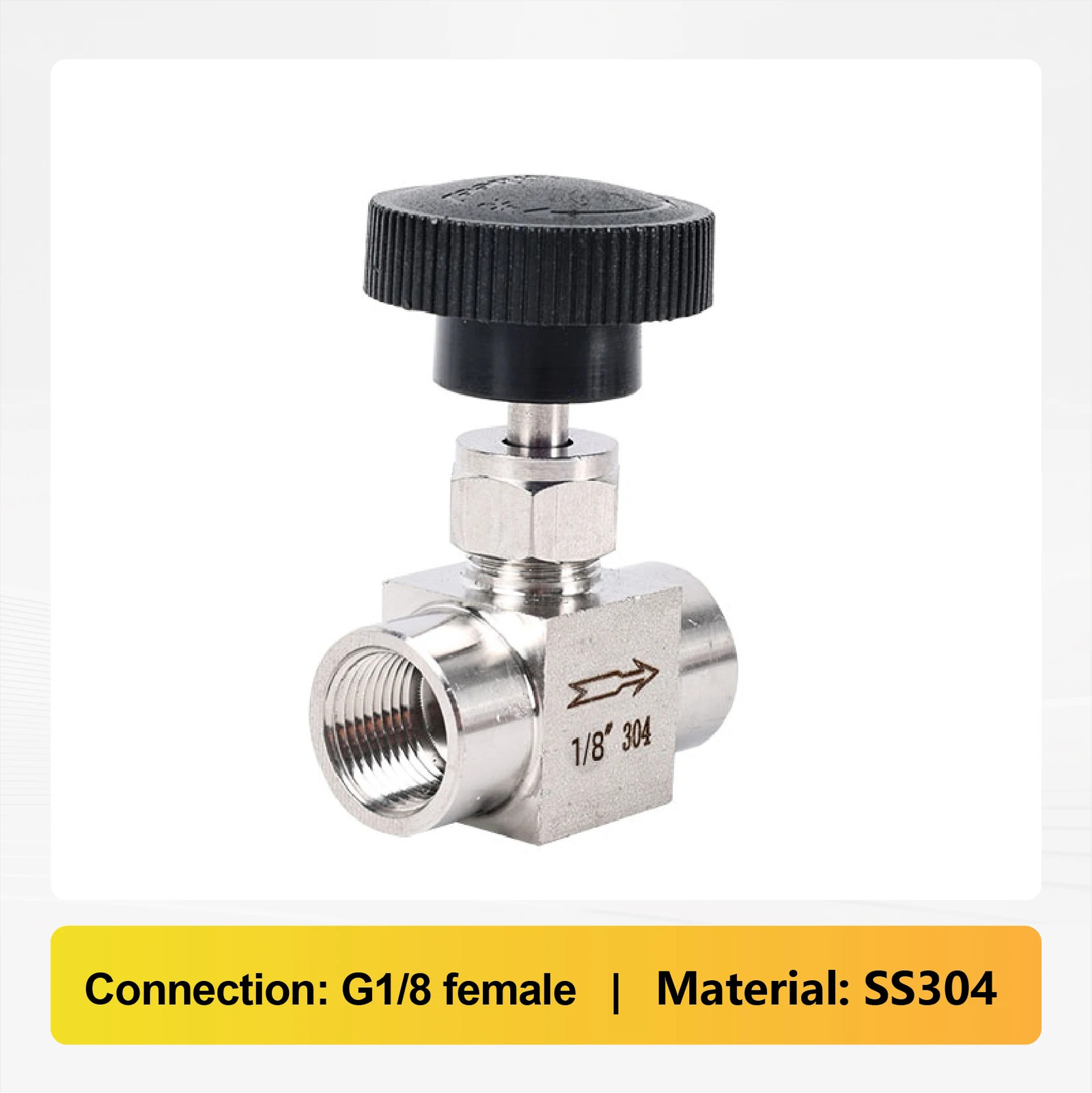 Needle Valve 304 Stainless Steel Female Precision Flow Control G1/8 G1/4 G1/2