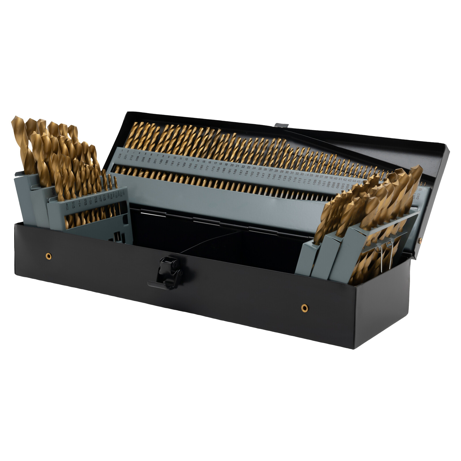 115PCS Drill Bit Set Electric Drill Mount Spiral High Speed Drill Bit Set w/ Box
