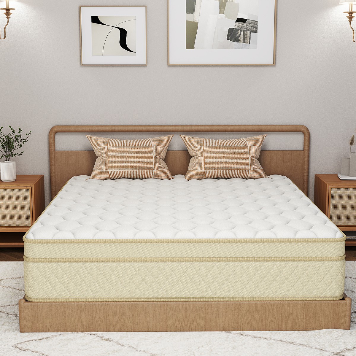 14 Inch Queen Size Mattress Gel Memory Foam Hybrid Pocket Spring In A Box