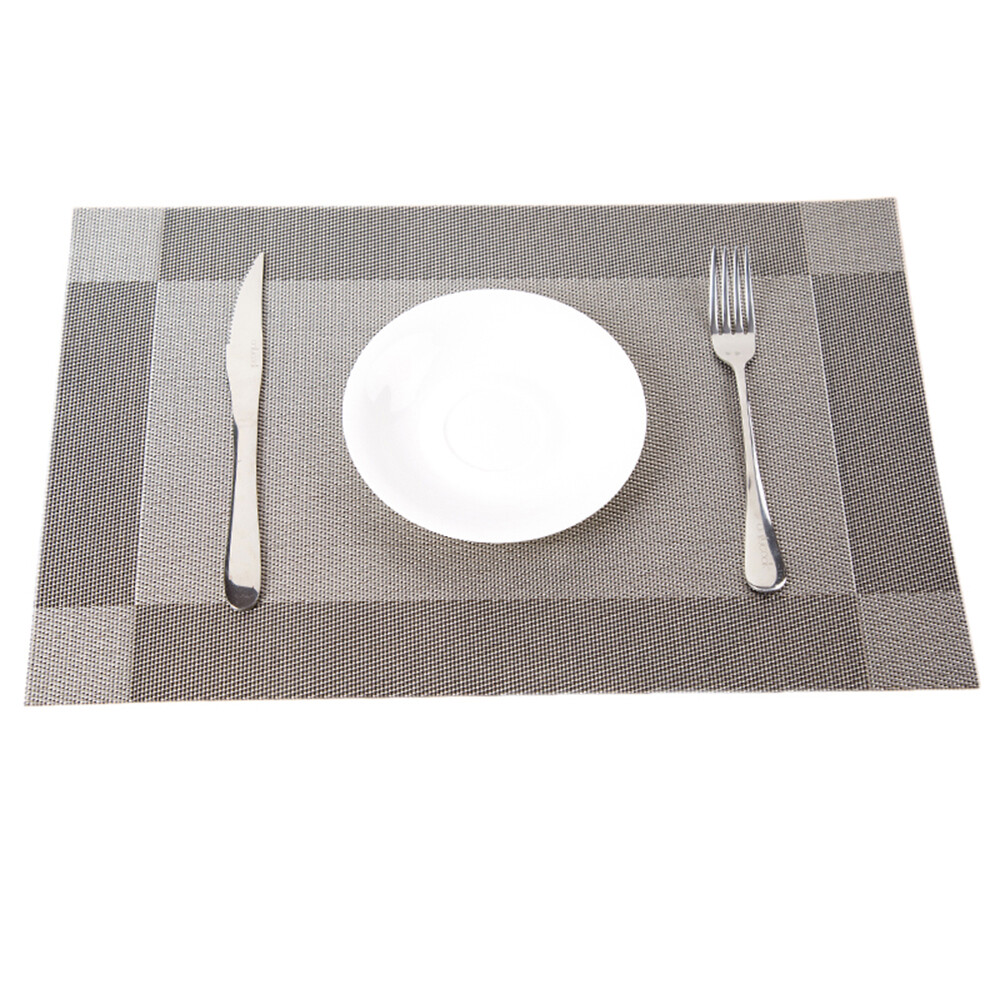 Placemats Easy to Clean for Kitchen Heat-resistand Woven Vinyl Mats Set of 4