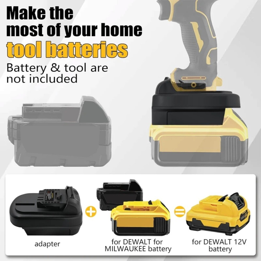 Battery Adapter for Dewalt 20V Battery Converter To for Dewalt 12V Power Tool