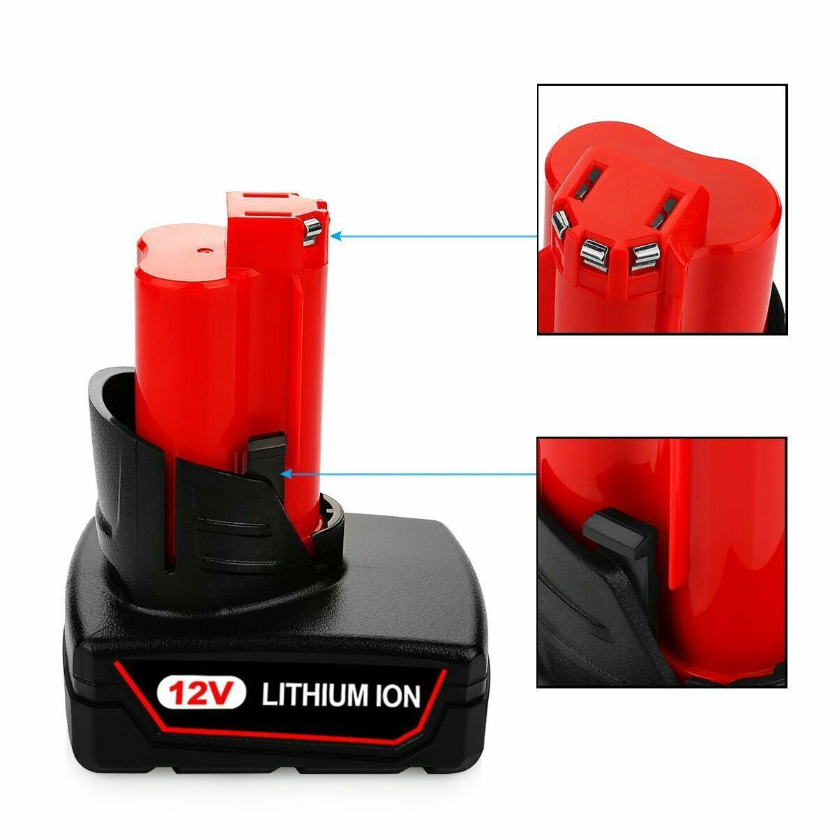 For Milwaukee 48-11-2460 For M12 LITHIUM 8.0Ah Extended Capacity Battery