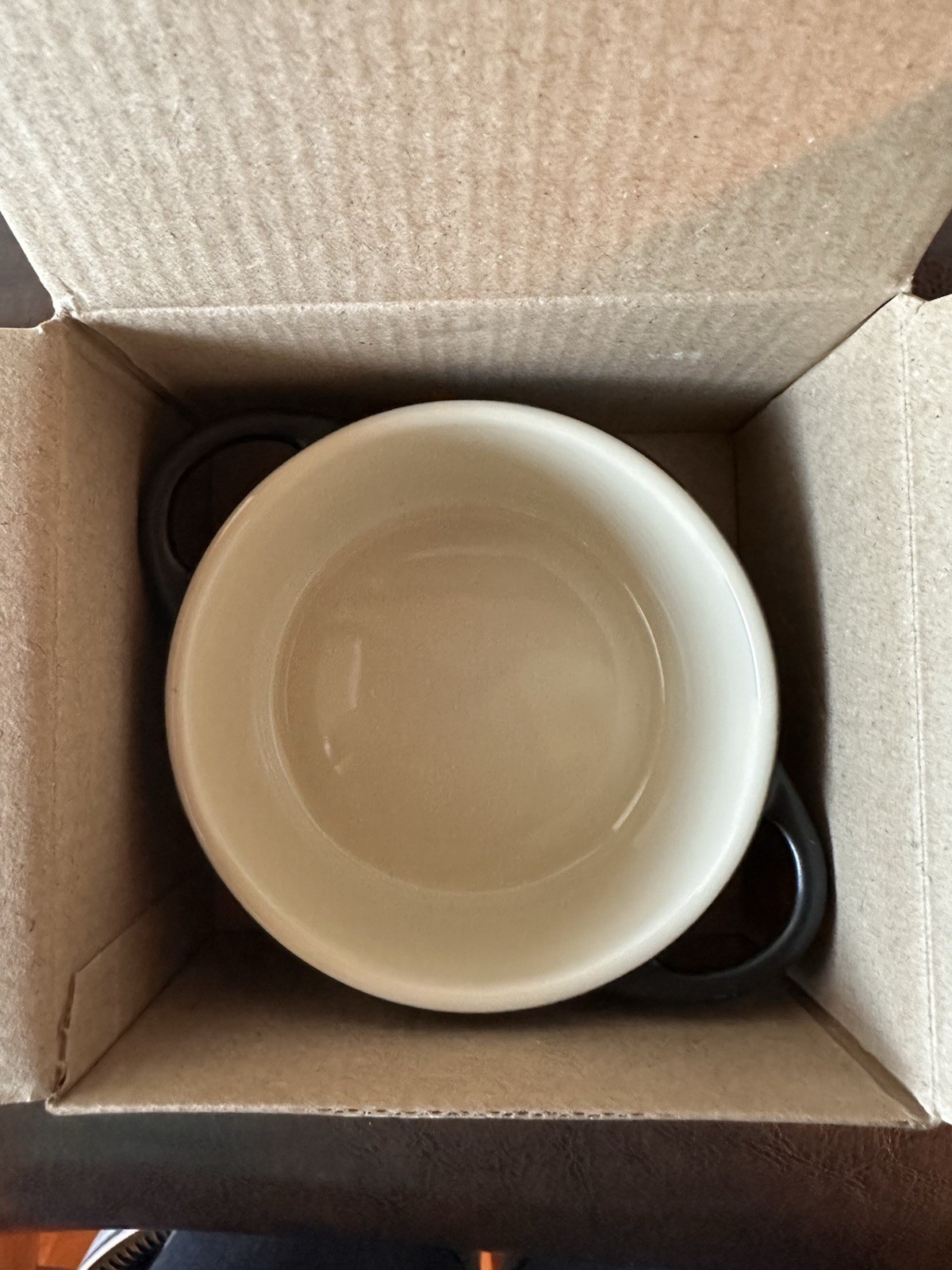 Le Creuset Matte Black Mini Round 8 oz Cocotte Shiny Bat Decal Halloween NIB