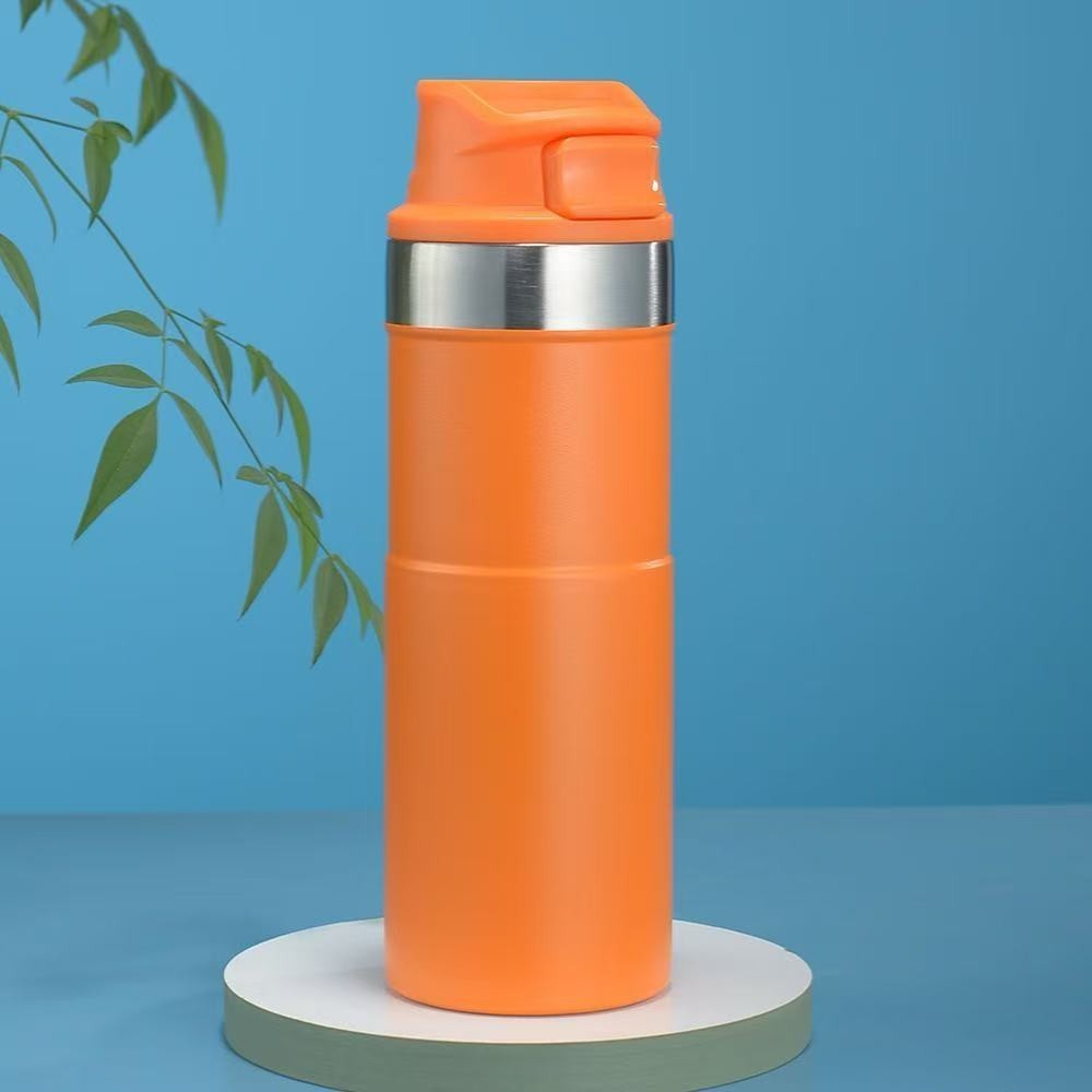 500ml Bpa Free Classic Trigger Action Travel Coffee Mug 16OZ Double Wall Cup In