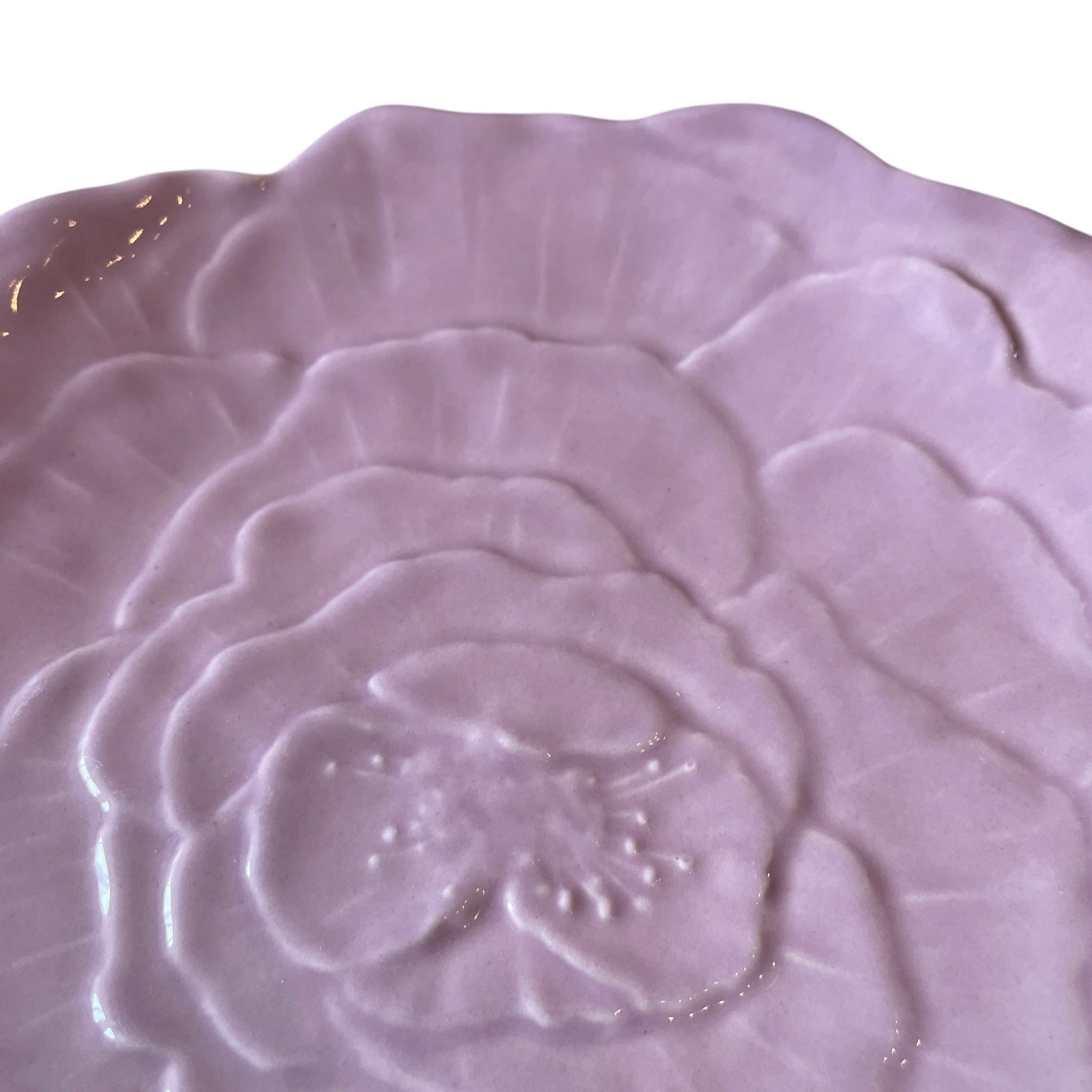 VIETRI Fiori Di Campo Lilac Rose Salad Plates 8.5in Set of 4 New