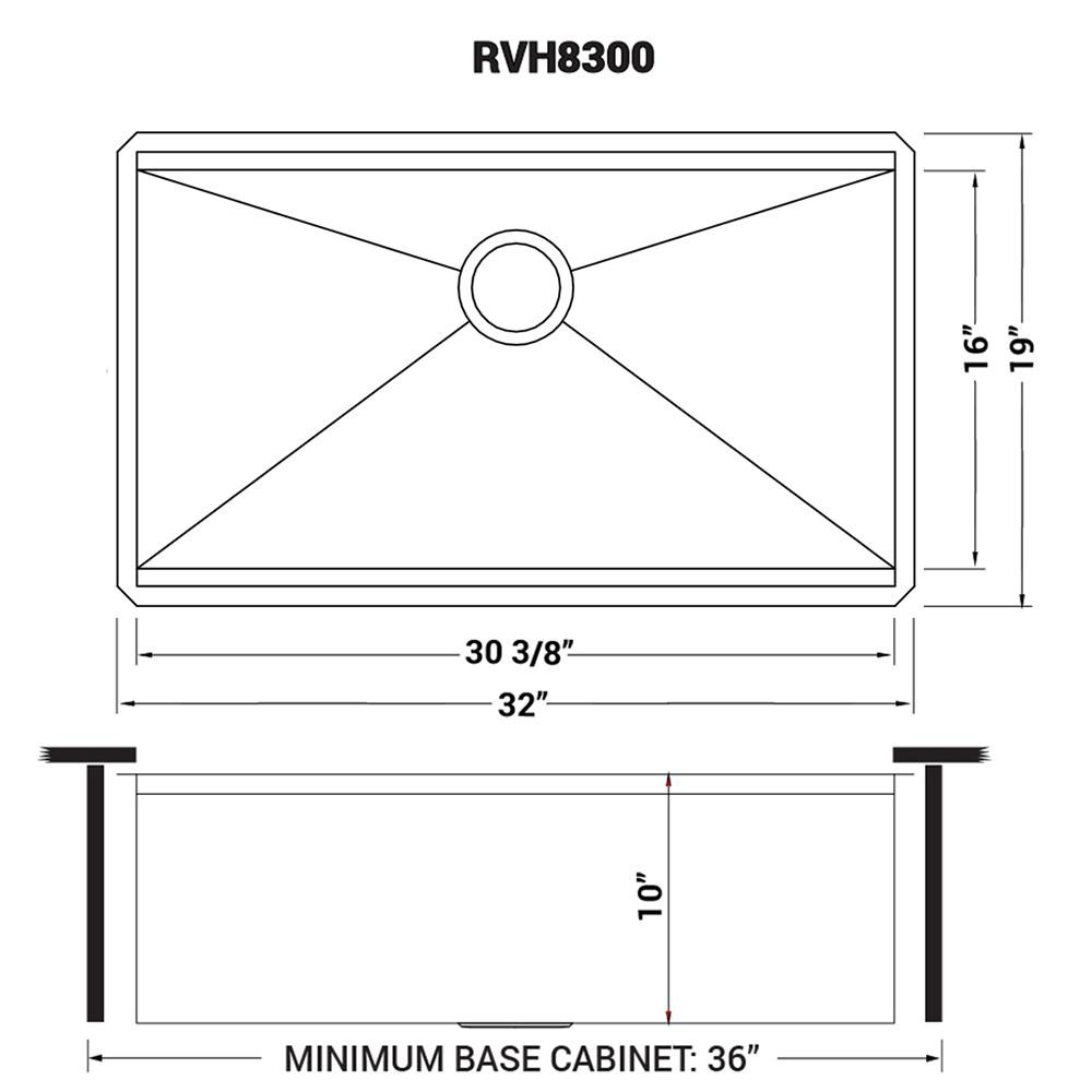 Ruvati 32-inch Workstation Ledge Undermount 16 Gauge Stainless Steel Kitchen…