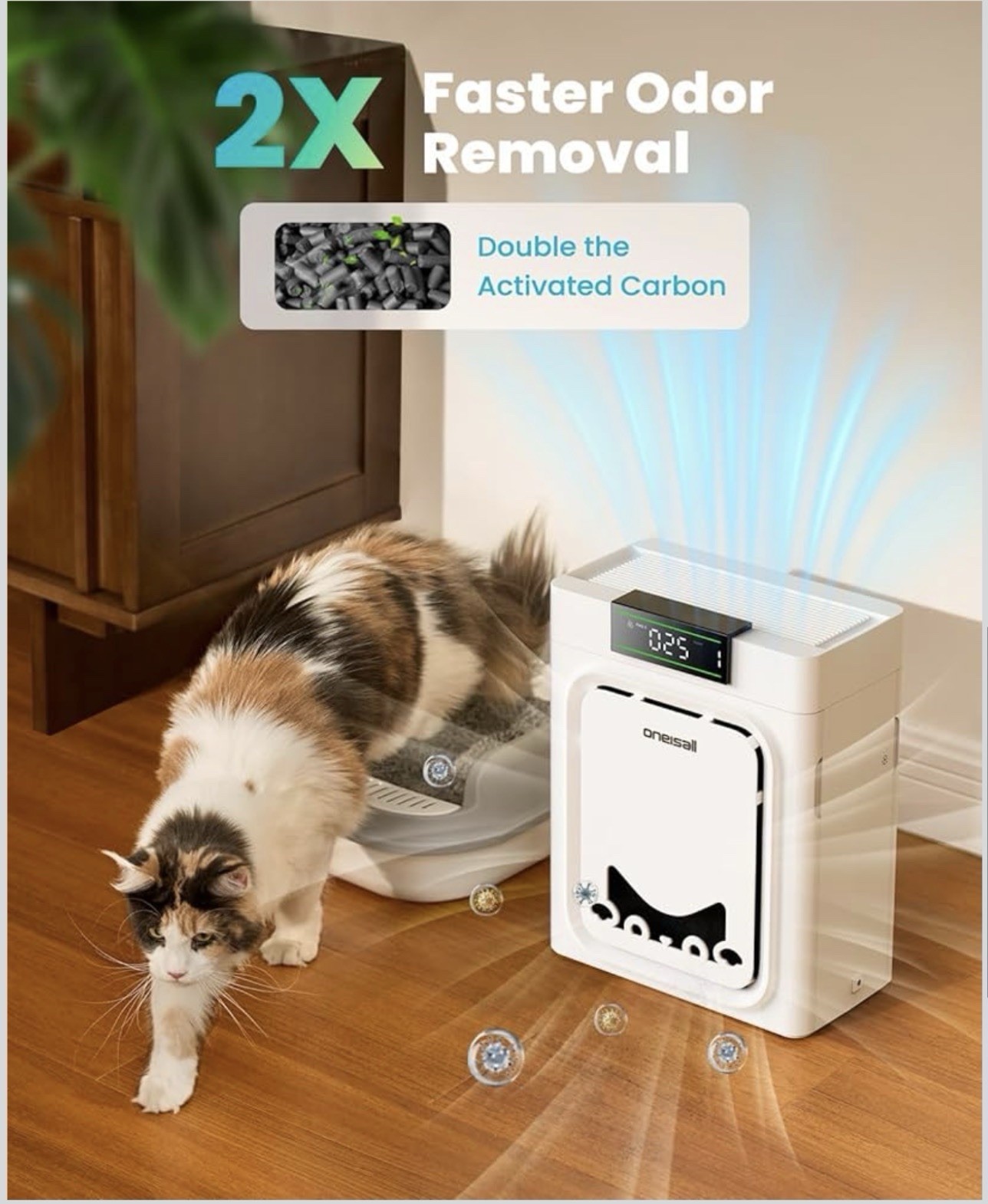 Air Purifiers for Home Pets with Double-Sided HEPA Washable Filters,Large Roo…