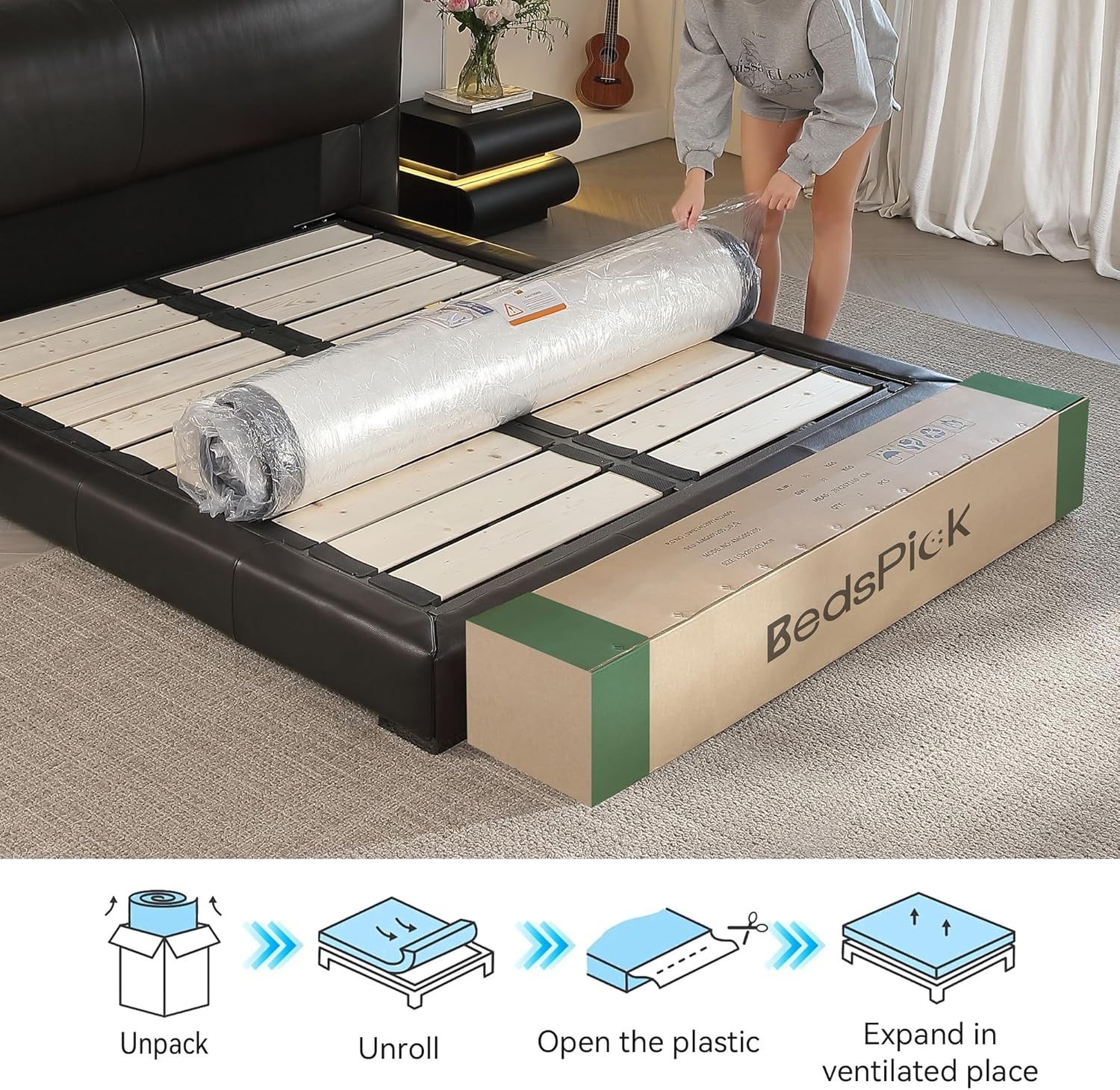 Fiberglass Free Breathable Mattress 2 Size for Pressure Relief, CertiPUR-US