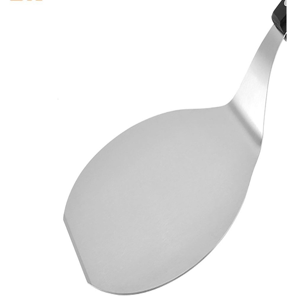 Stainless Steel Pizza Peel with Wood Handle 6.5 x 6.6 Inch Circular Arc Shovel