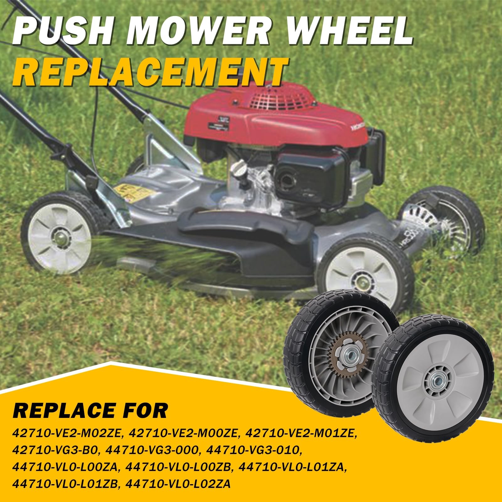 4 Pcs 8″ Lawn Mower Wheels Compatible with Honda HRR216 HRS216 HRT216 Lawn Mo…