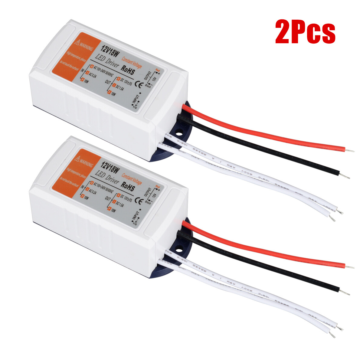 LED Driver Transformer Power Supply DC 12V 18W Adapter Fits LED Strip Lights -US