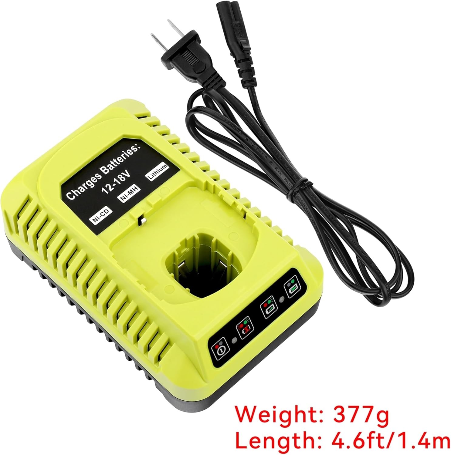 P117 Charger For Ryobi P108 P107 P106 18V High Capacity 18Volt Lithium Battery