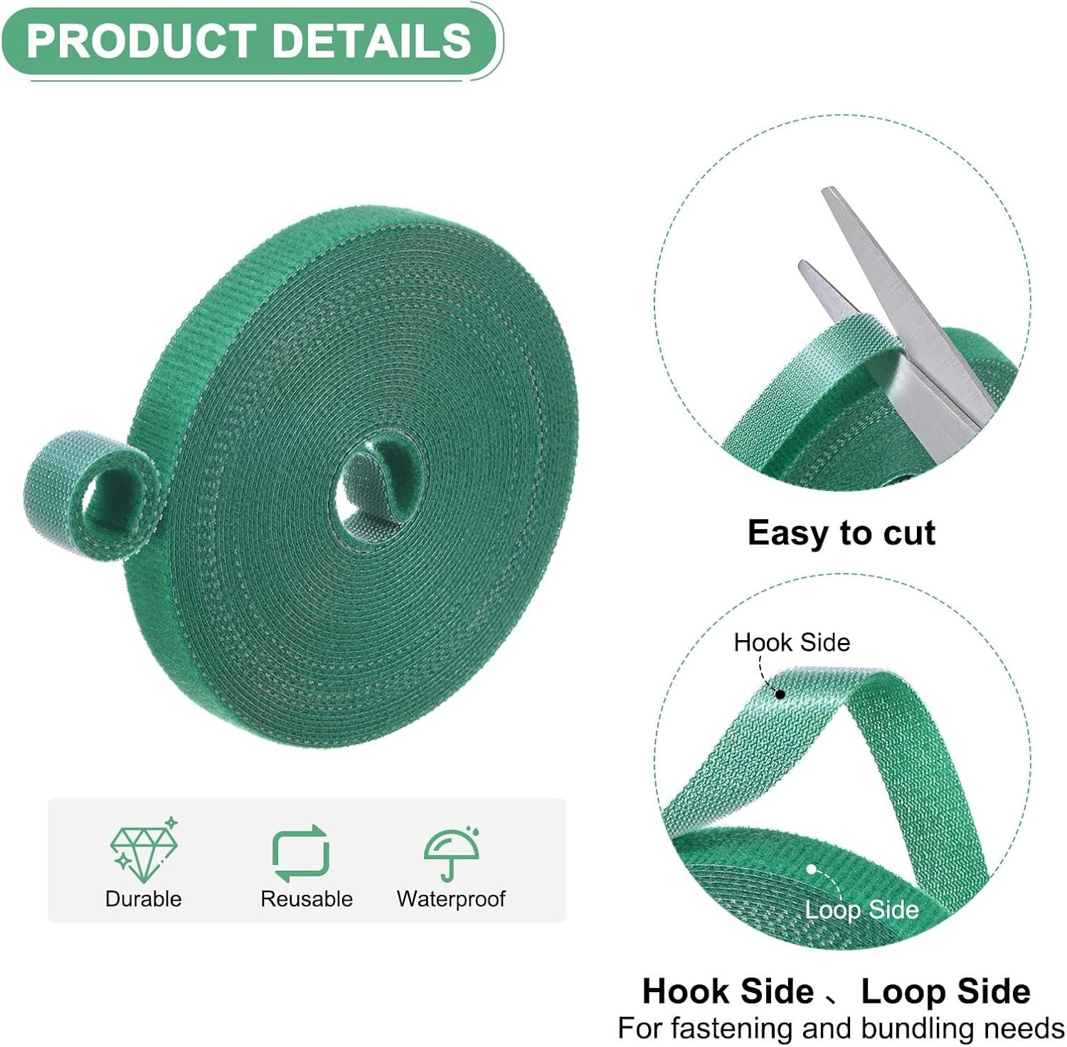 2pc Garden Hook and Loop Plant Ties Multi-Purpose Use
