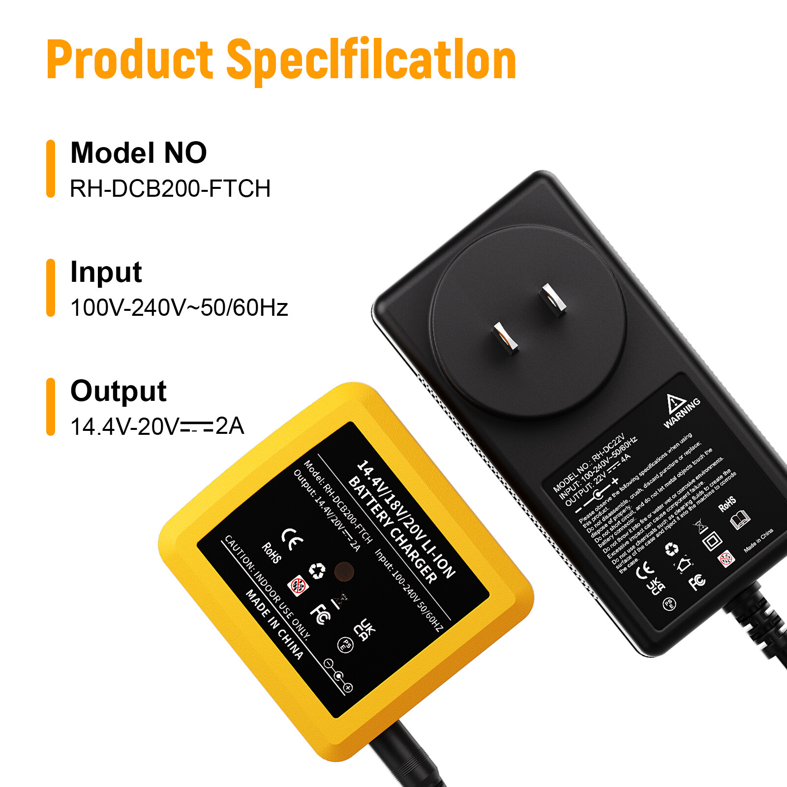 Li-ion Charger For Dewalt 20V 20 Volt Max Lithium Battery Replaces DCB107 DCB102