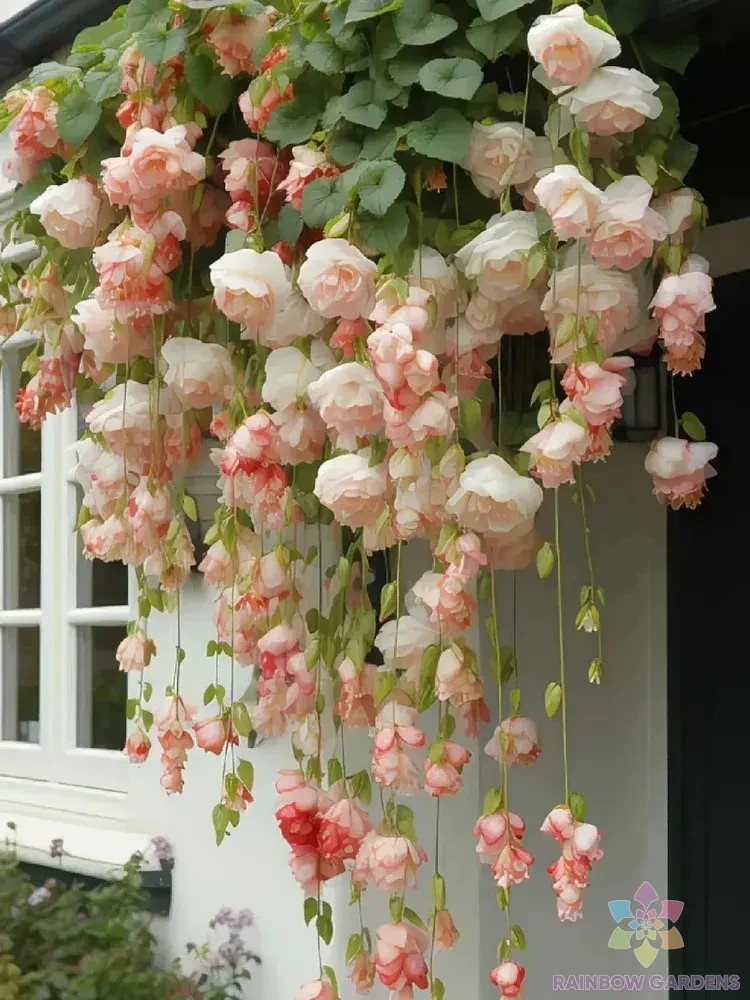 25+ Peach Weeping Begonia Seeds for Garden Planting – USA – FREE SHIPPING!