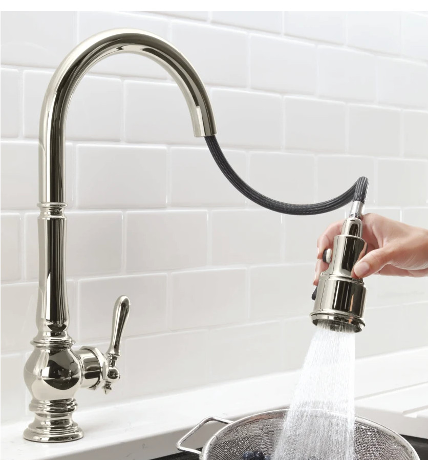 Kohler K-99261-SN Artifacts Pull Down Spray Kitchen Faucet Polished Nickel New
