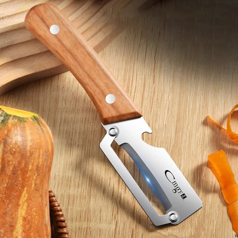 1 Pc Stainless Steel Peeler with Wooden Handle – Fruit & Vegetable Slicer-NEW