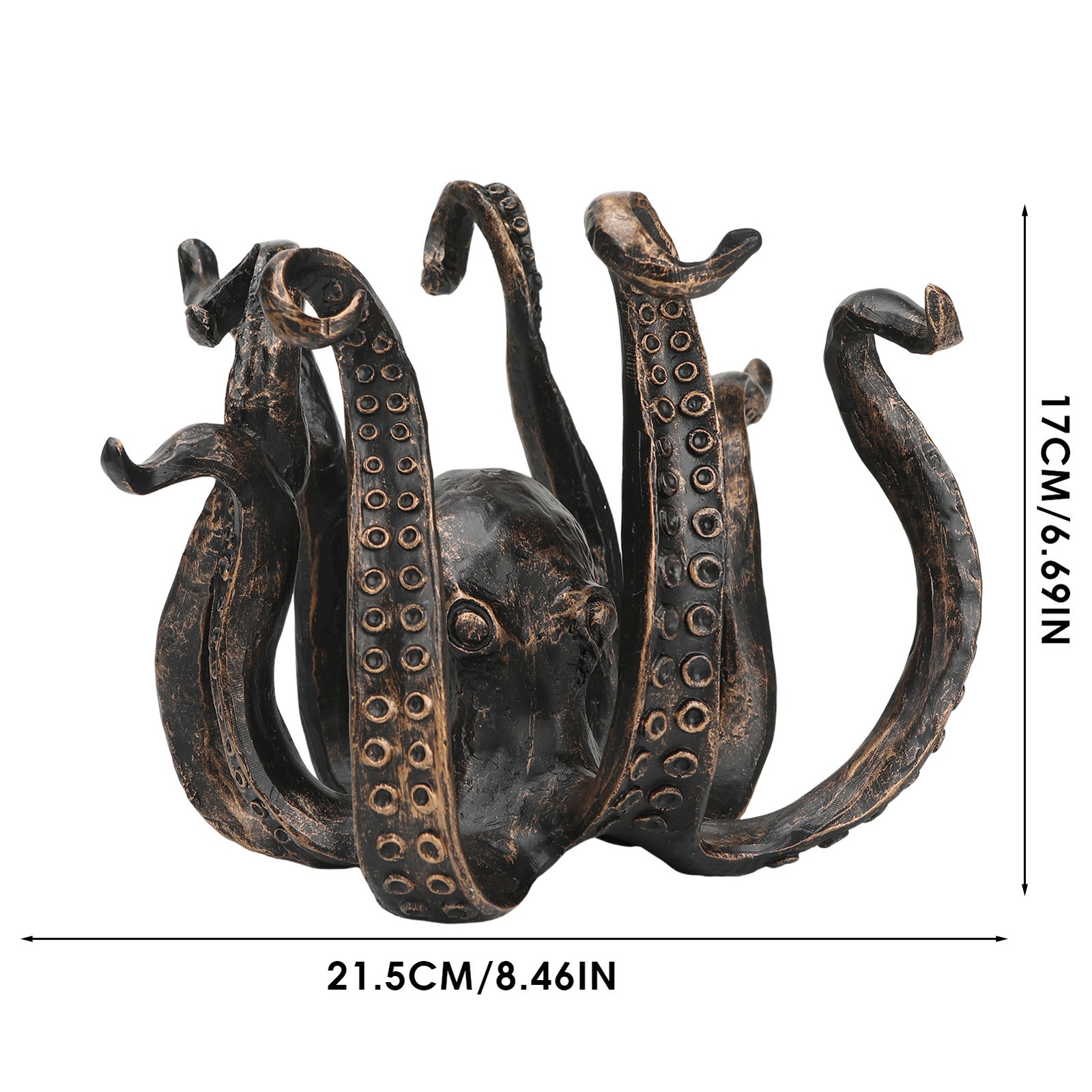 Resin Octopus Ornaments Ocean Animal Statue Desk Tabletop Figurine Marine Decor