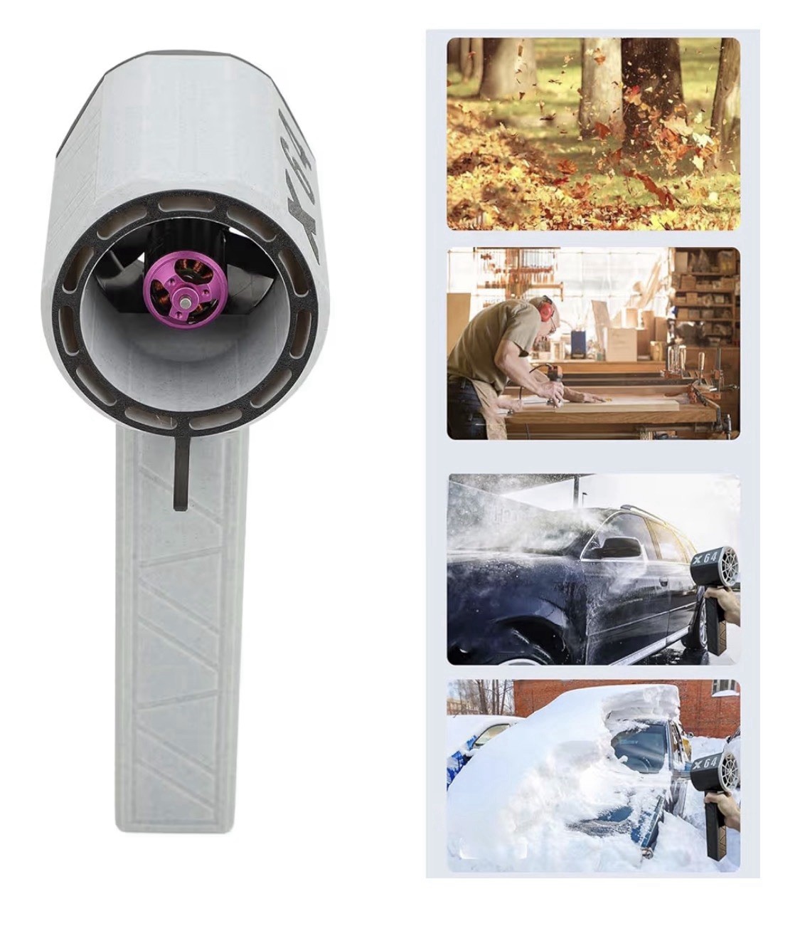 1400g Thrust Stepless Speed Regulation Handheld Blower For Drying Cars, Leafs
