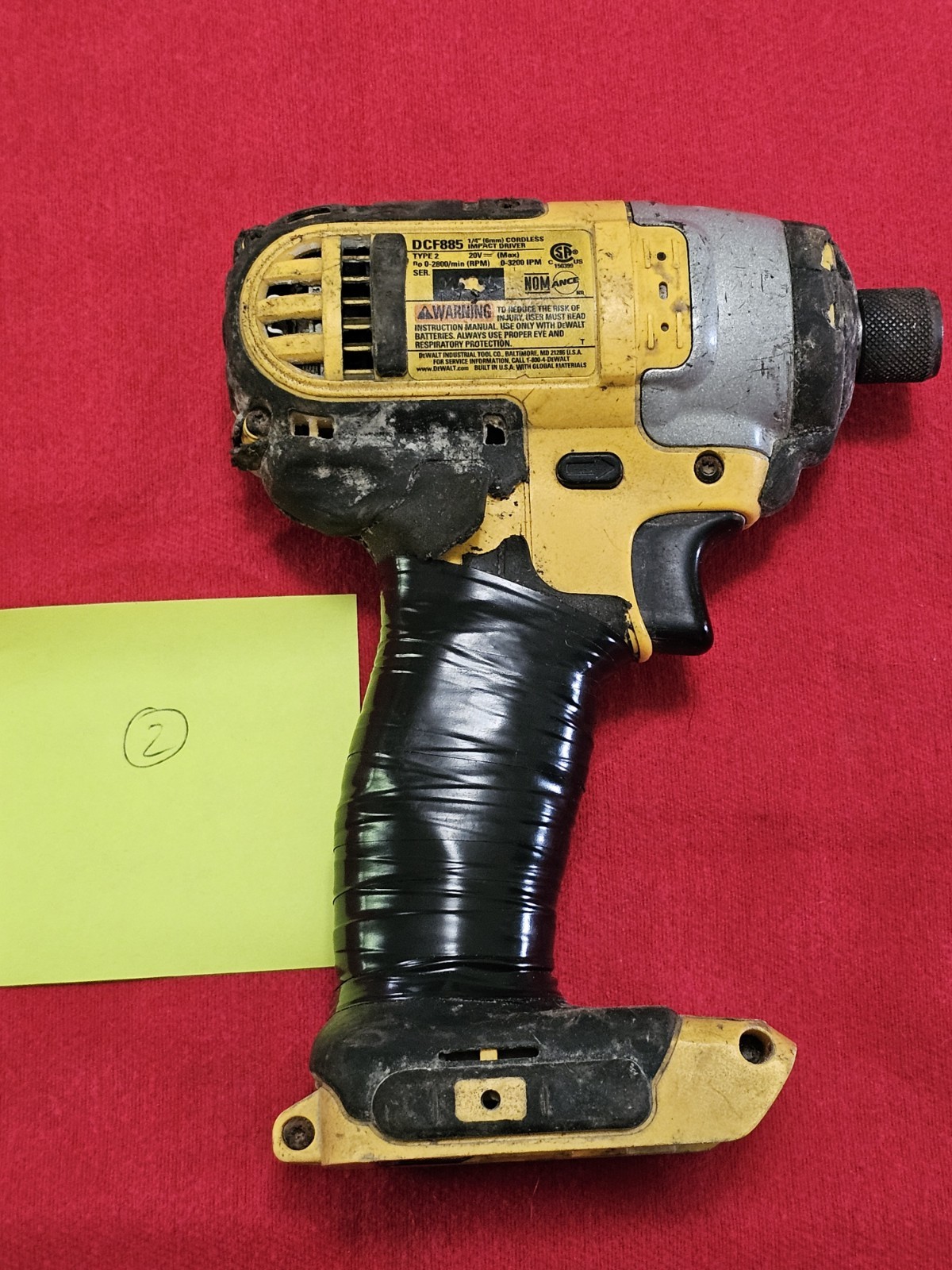 DeWALT DCF885 20V Max Cordless 1/4″ Impact Driver – Bare Tool – AO4071609 TESTED
