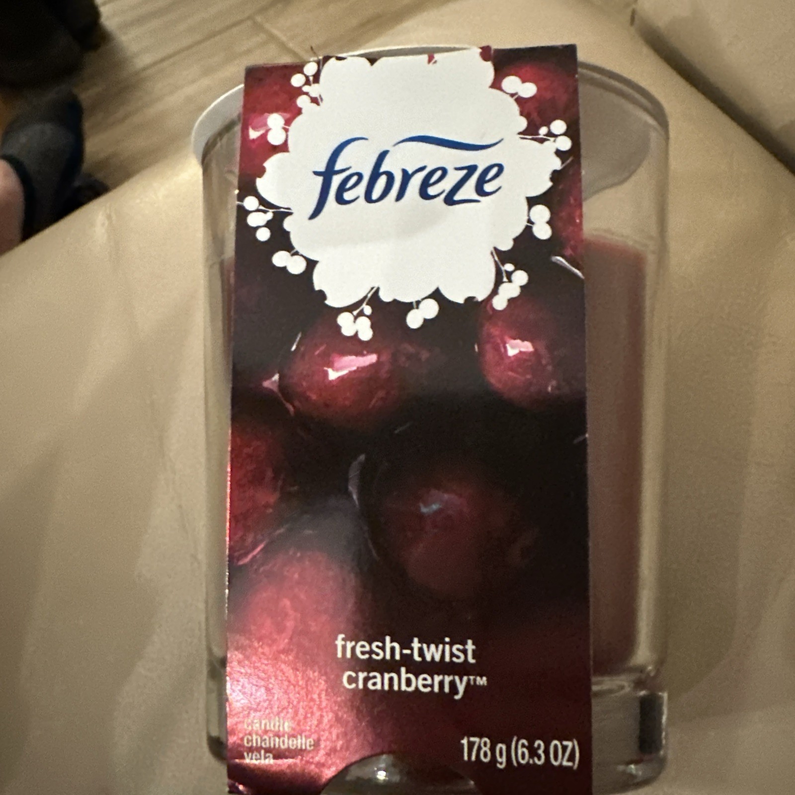 Febreeze Fresh Twist Cranberry Jar Candle 6.3 Oz Discontinued