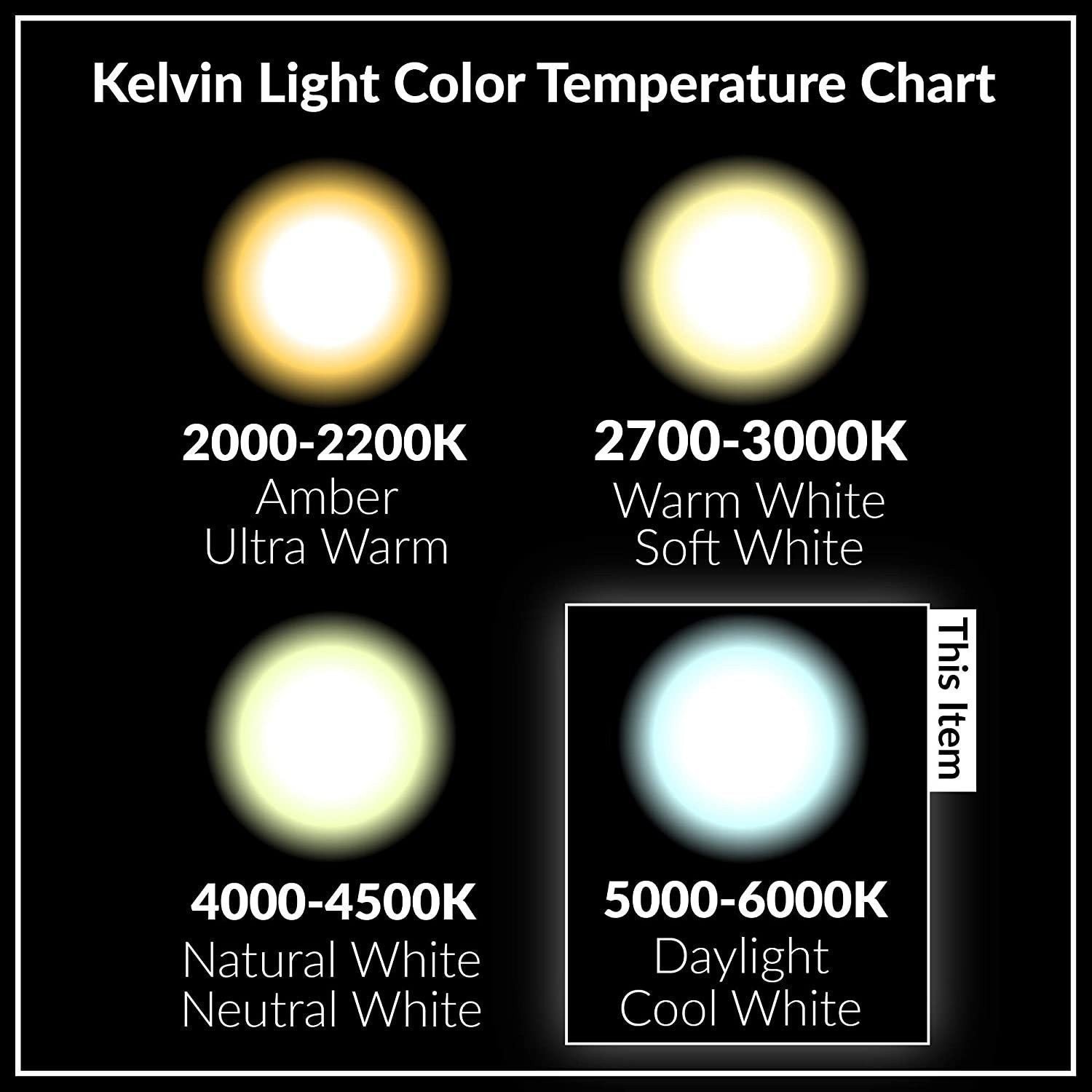 [6 Pack] LED A15 Refrigerator 4W 120V 40W Equivalent Bulbs E26 5000K Daylight