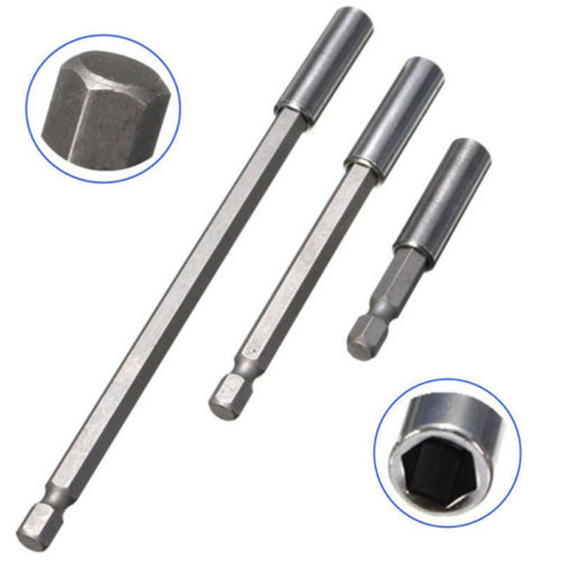 Magnetic Bit Holder Set Extensions 3″ 4″ 6″ Quick Change 1/4″ Hex Shank Chic