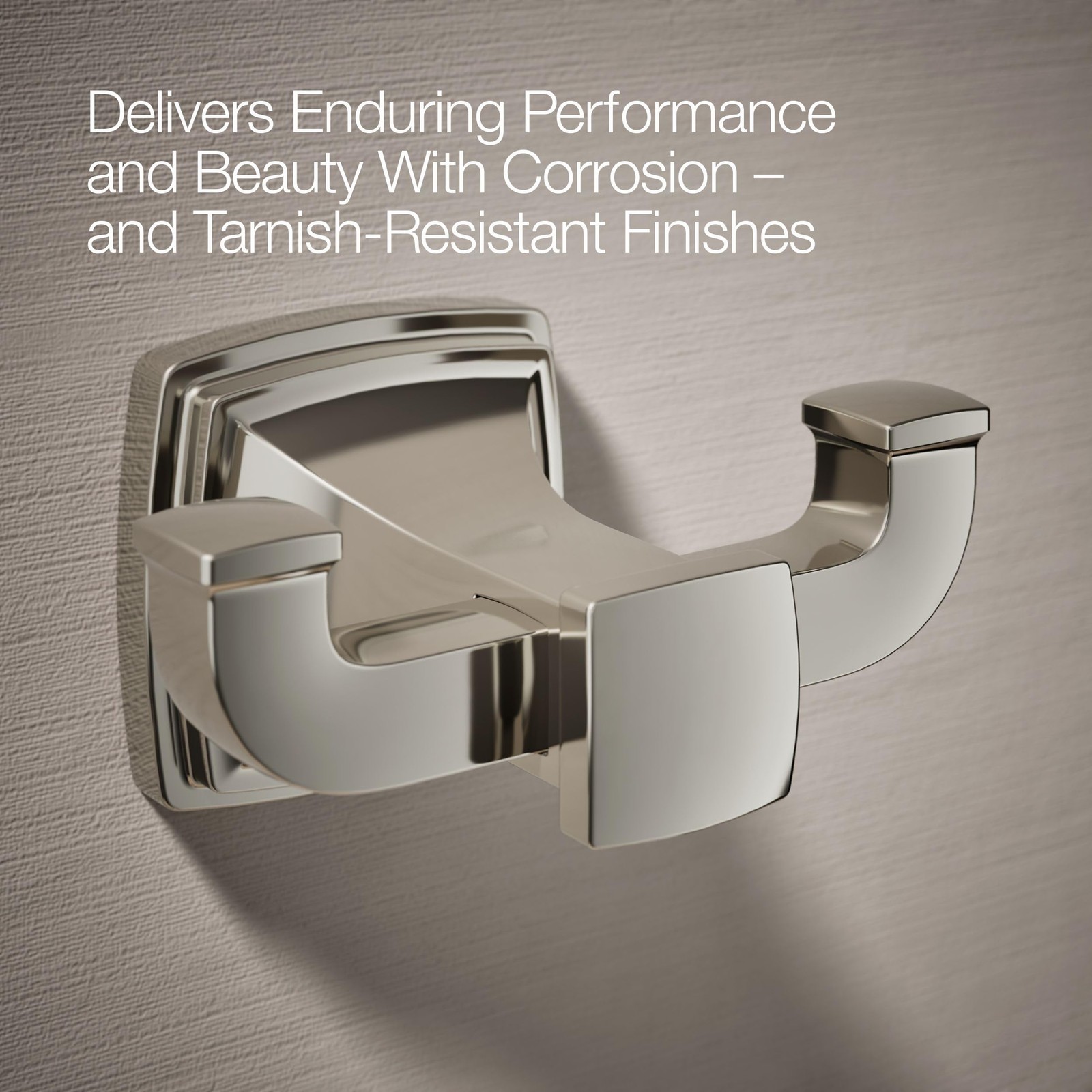 27411-SN Riff® Double Robe Hook, Vibrant Polished Nickel