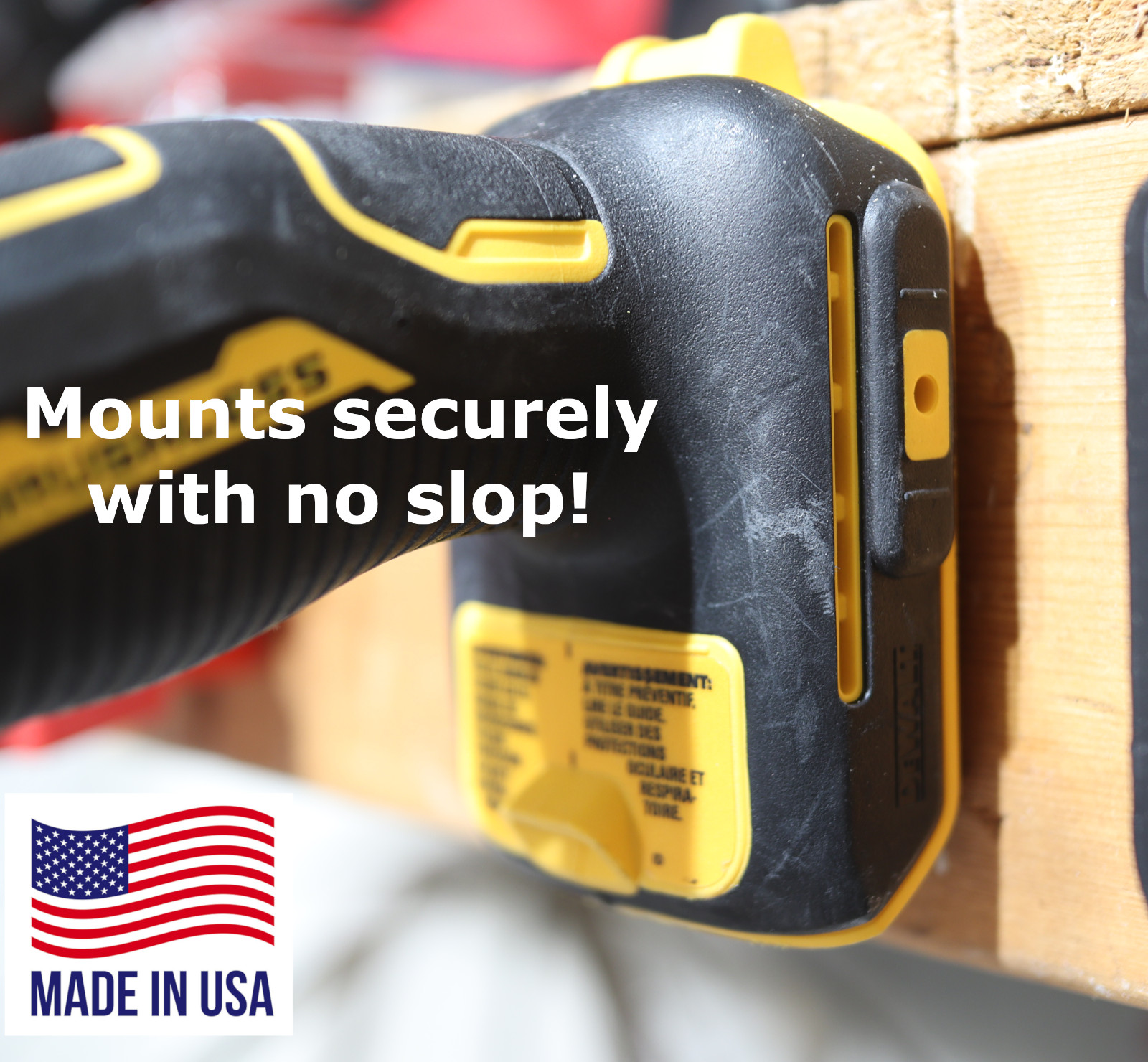 BEST FIT Yellow 10 Pack DeWALT 20V Tool Mounts / Hangers / Holders – MADE IN USA