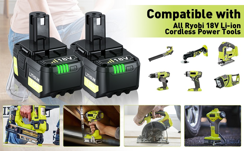 PACK 8Ah For RYOBI 18V One+ Plus High Capacity Compact Battery 4Ah PBP005 P108