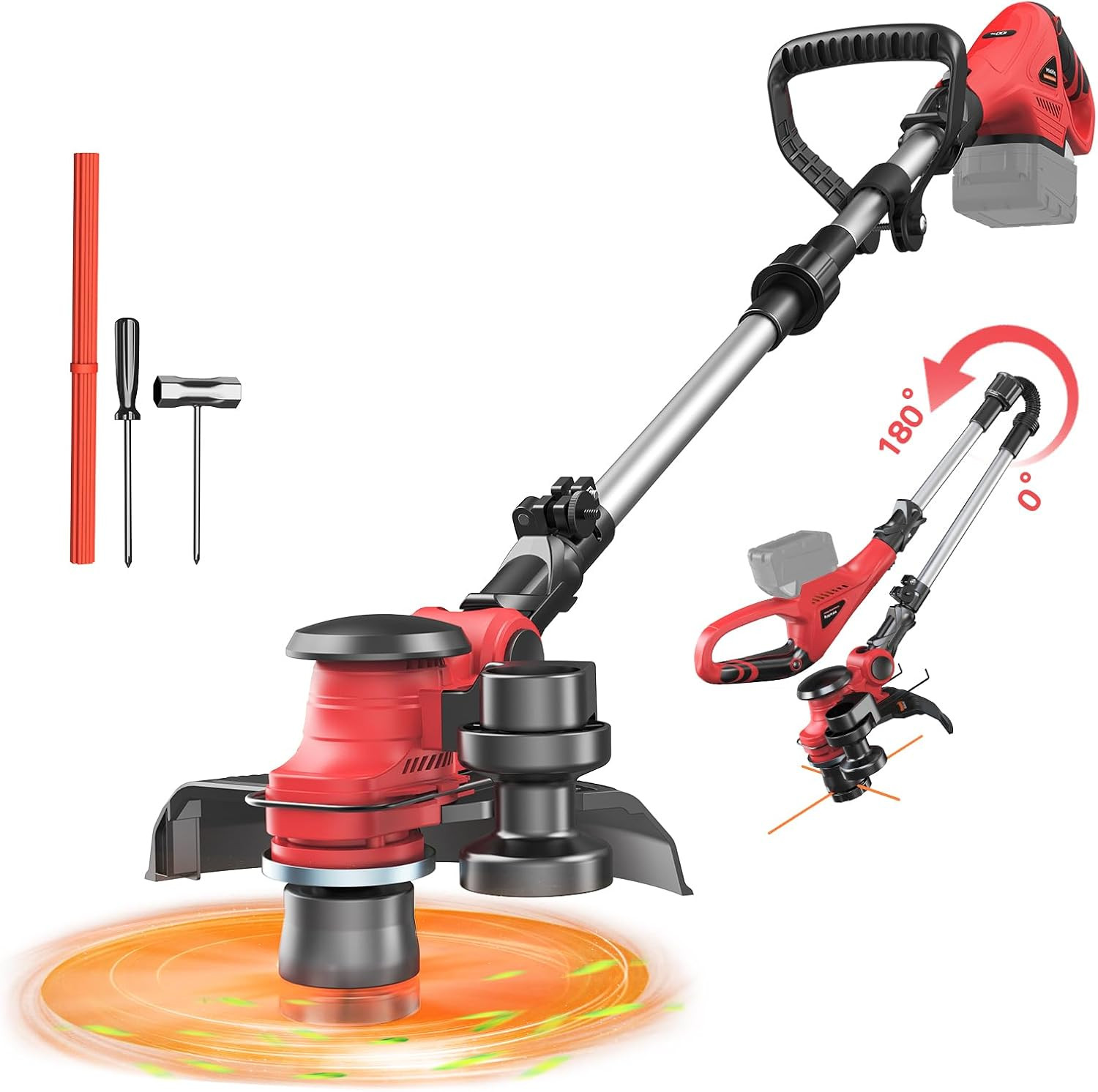 Cordless String Trimmer for Milwaukee 18V Battery Folding 3 in1 Weed (Tool Only)