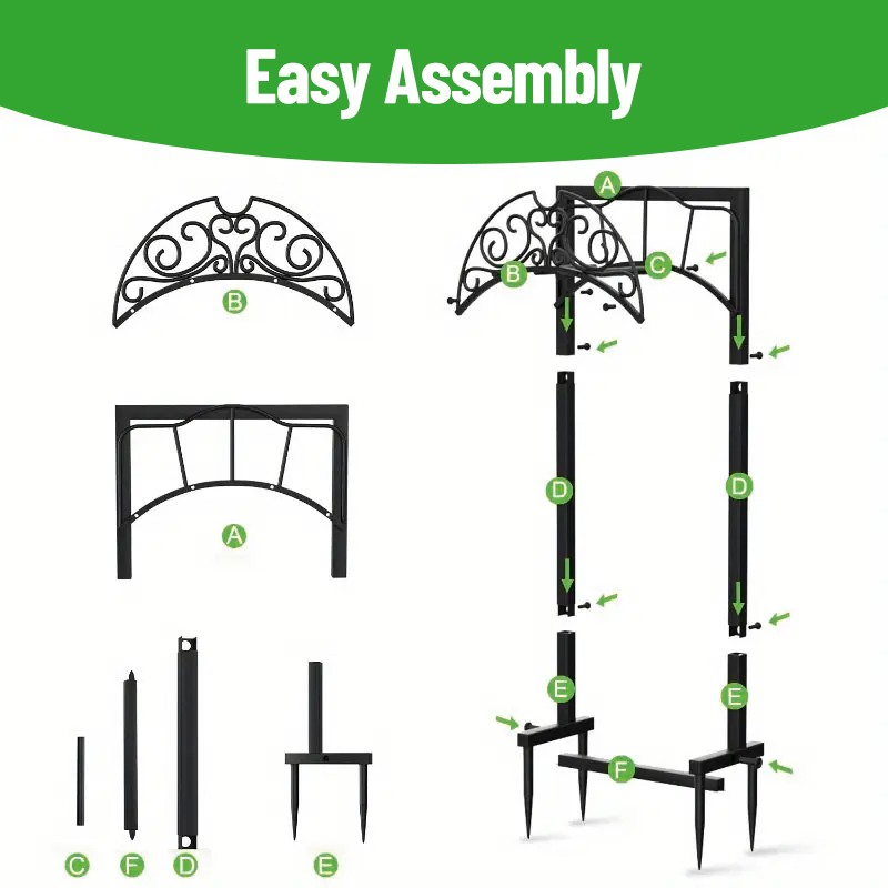 3 Types — 41.5″ Detachable Metal Garden Hose Holder Hanger Freestanding 4 Spikes