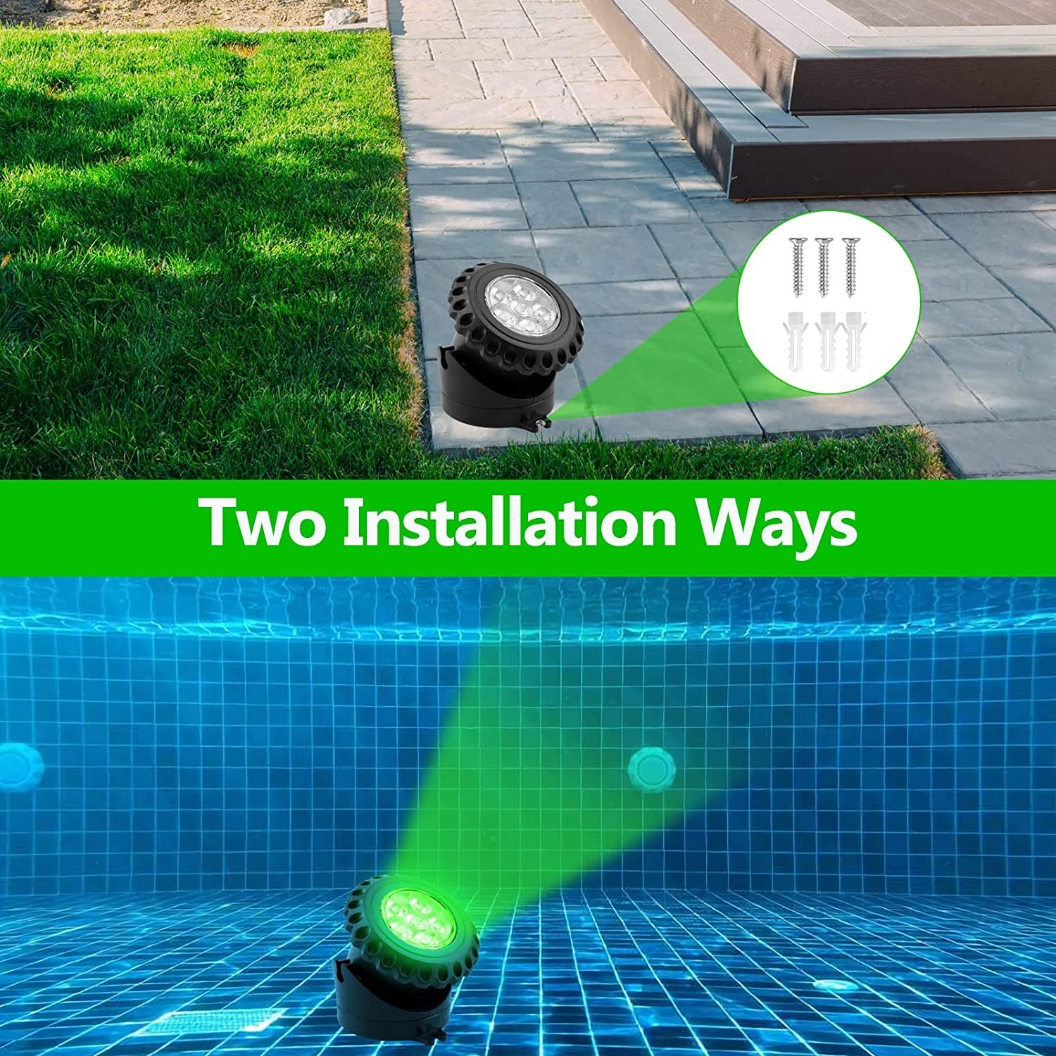 T-SUN 5 IN 1 Solar Pond Lights LED Outdoor Garden Underwater Fountain Pool Light