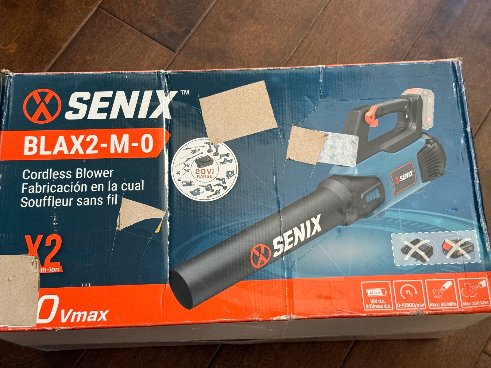 Senix Cordless Blower BLAX2-M-0 20V Battery Charger are not Included