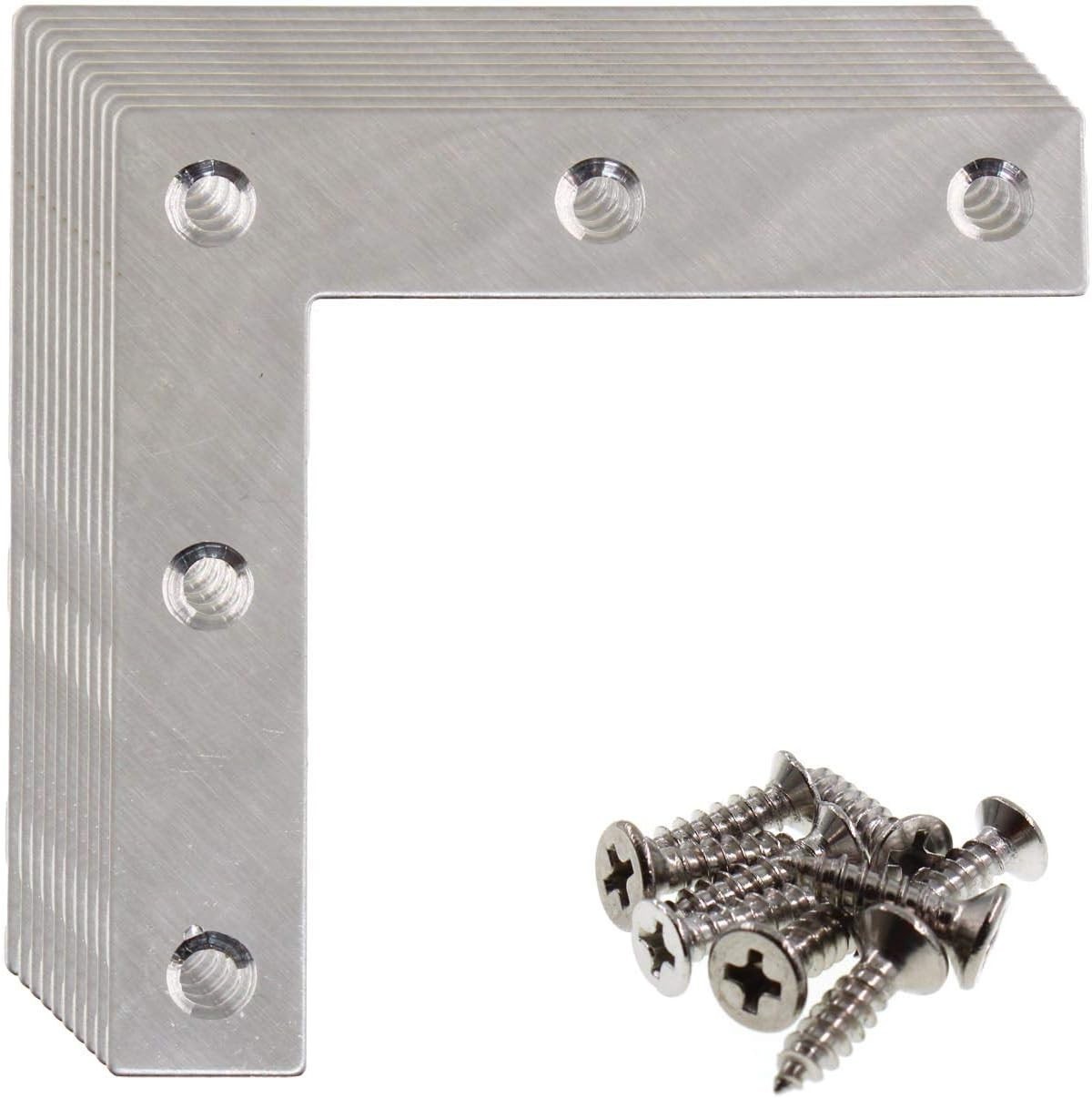 10-Pack Stainless Steel Corner Brace Set for Superior Furniture Support