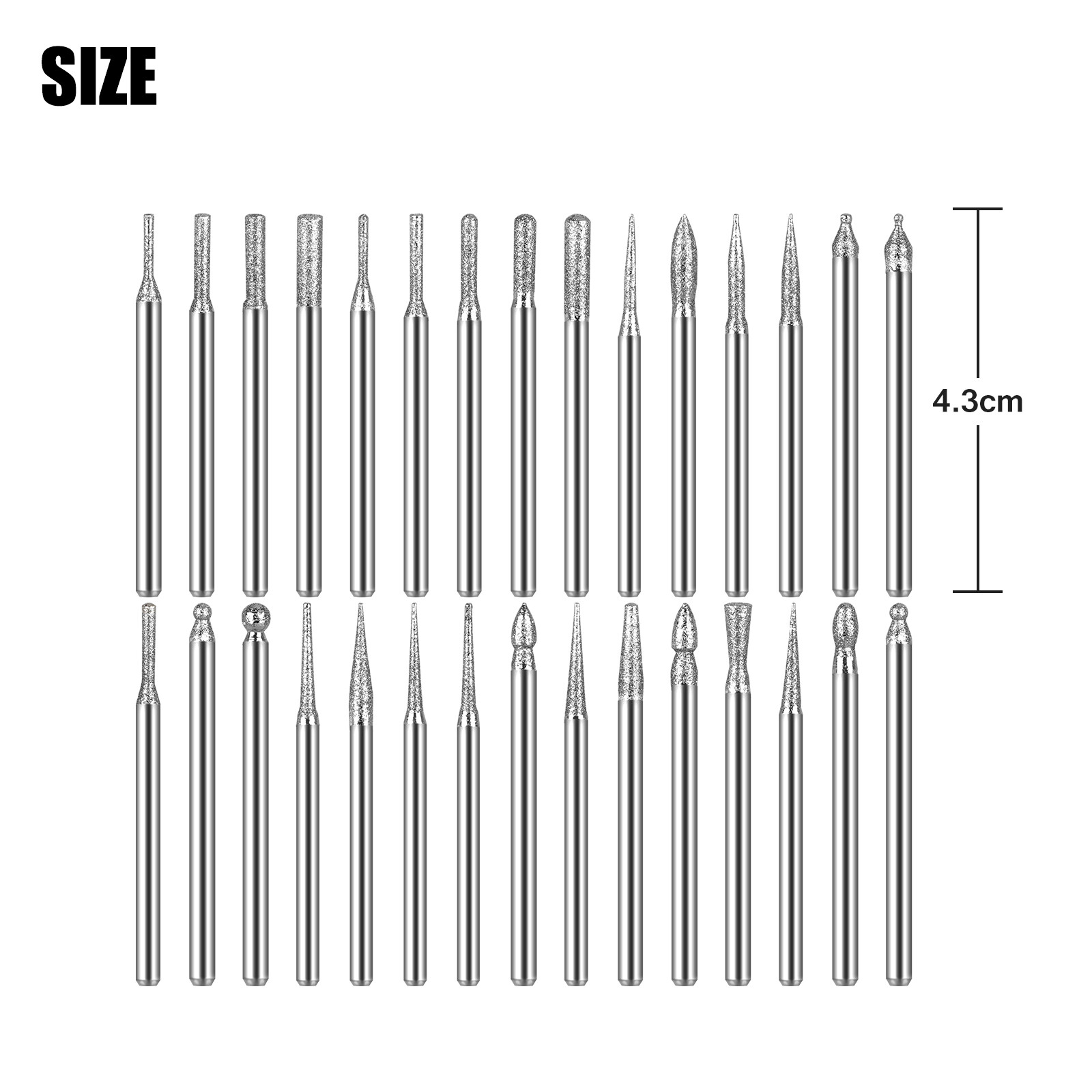 90pcs Diamond Burr Set Drill Bits Mini Drill For Dremel Rotary Tool Accessories