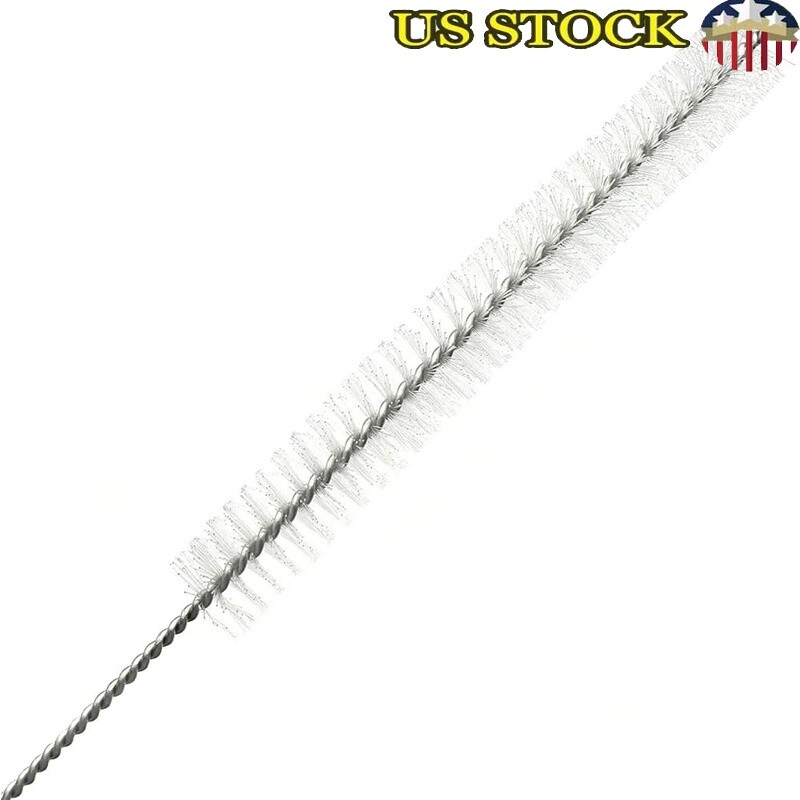 5 Pcs Extra Long Straw Cleaner Brushes Stainless Steel Reusable Easy Clean Tubes