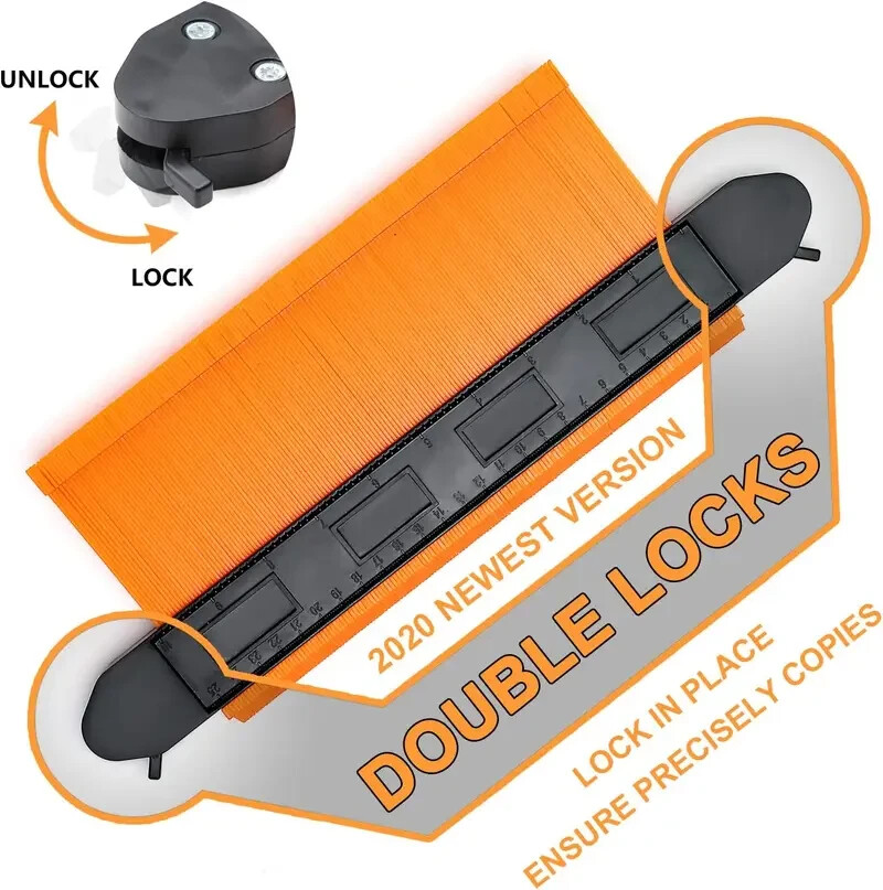 10 Inch Contour Gauge Shape and Outline Profile Tool Double Dual Lock USA SELLER