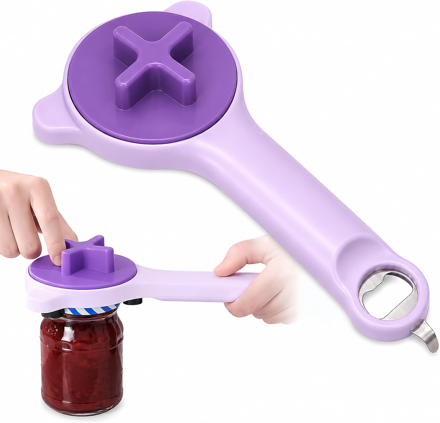 Jar Opener for Seniors and Weak Hands, Adjustable 3-Gear Non-Slip Jar Opener