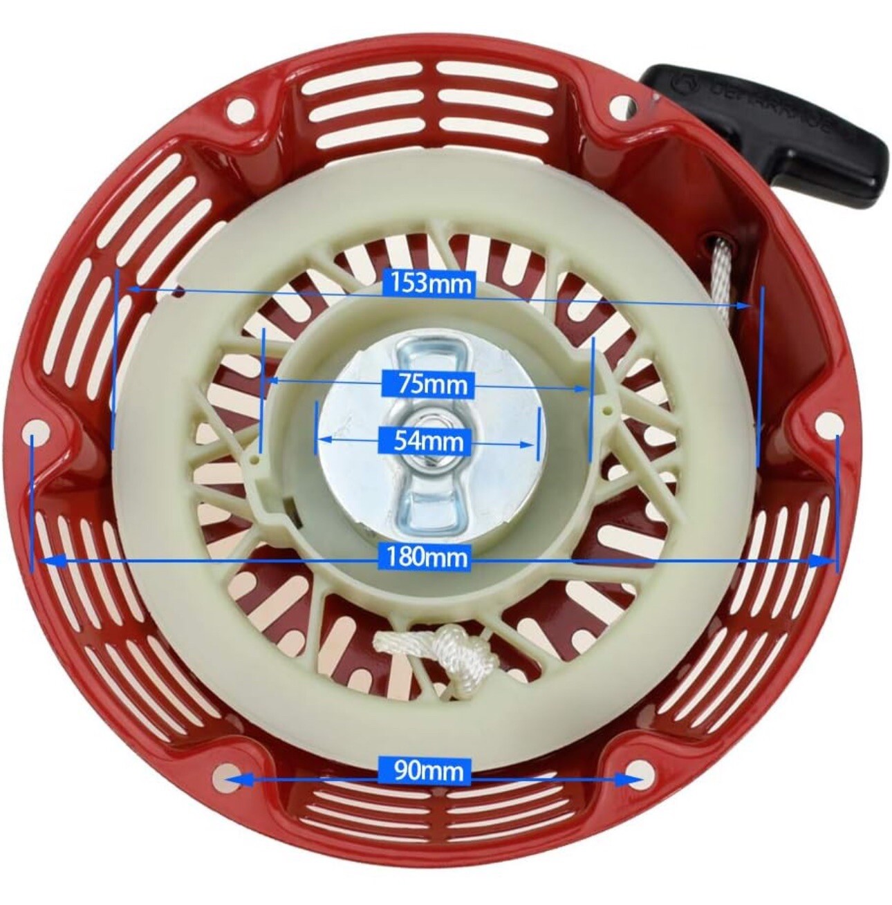 Recoil Pull Starter Red For Honda GX240 GX270 Engine Generator Rope & bolts