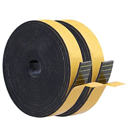 Adhesive Solid Neoprene Rubber Strips 1/16 (.062) inch 1/2 In x 1/16 In x 10Ft
