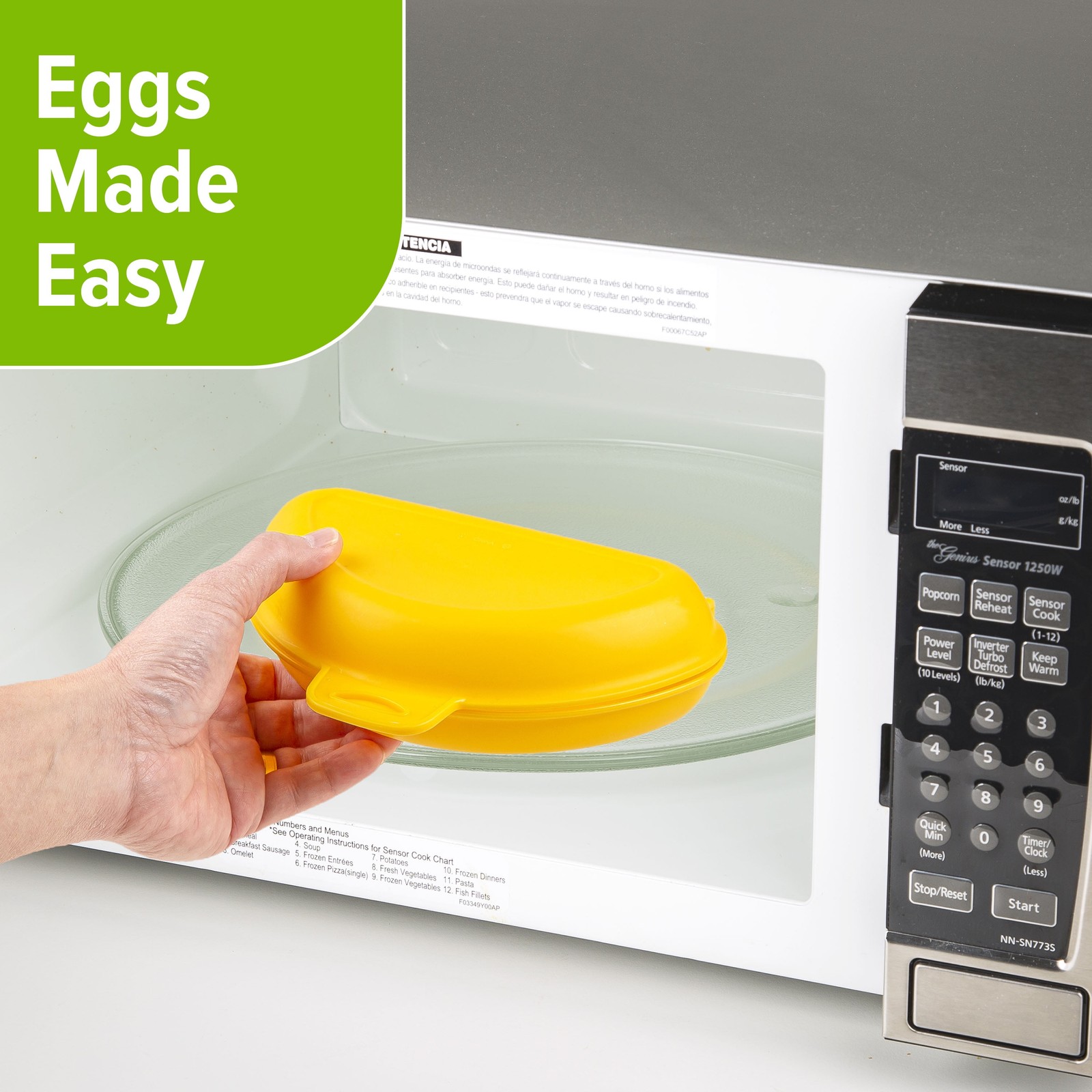 PrepSolutions 4-in-1 Microwave Egg Cooker Dishwasher Safe Parts