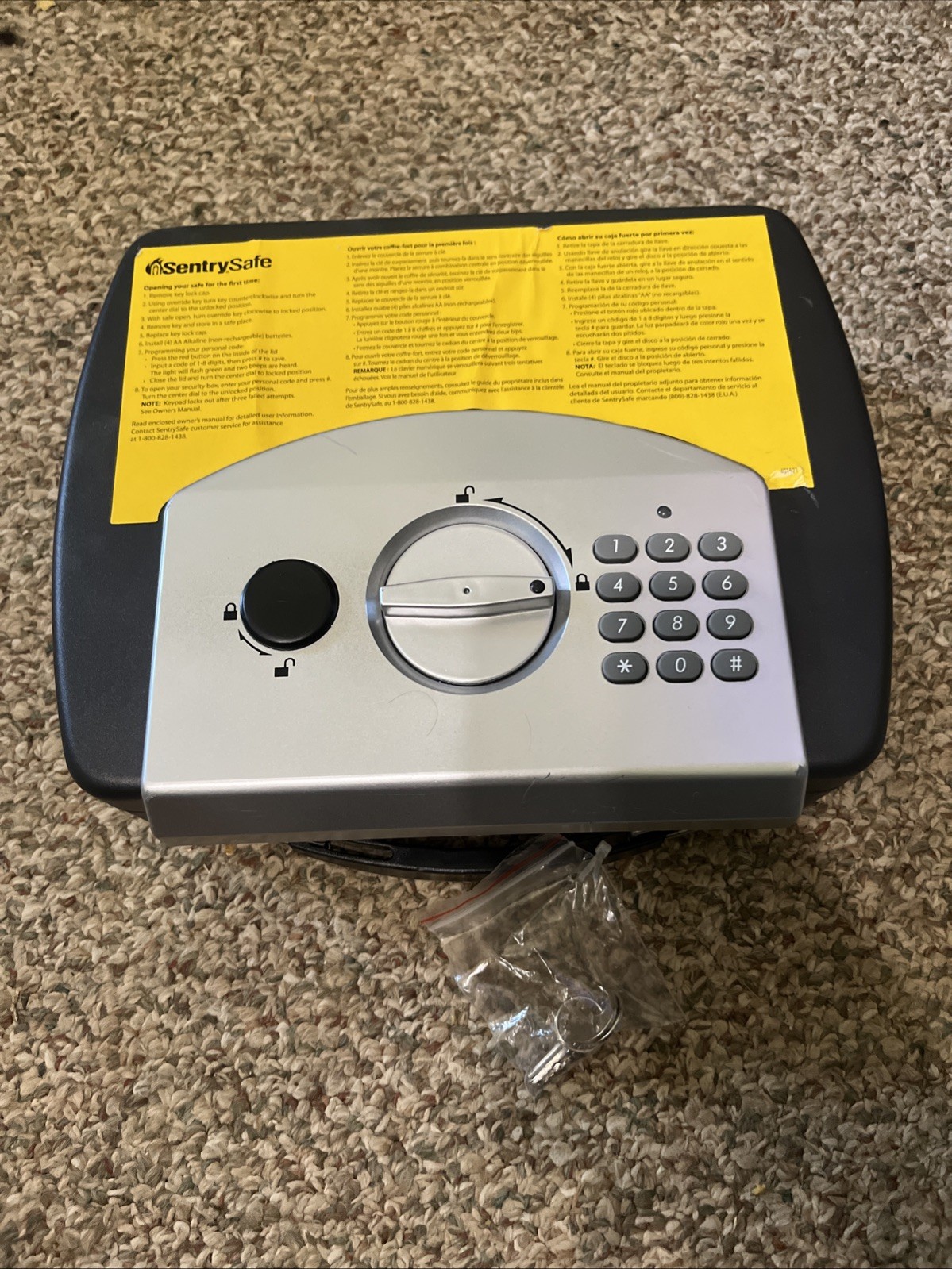 Sentry Safe Small Digital Keypad Lock Box P008E 0.08 Cubic Foot, Black