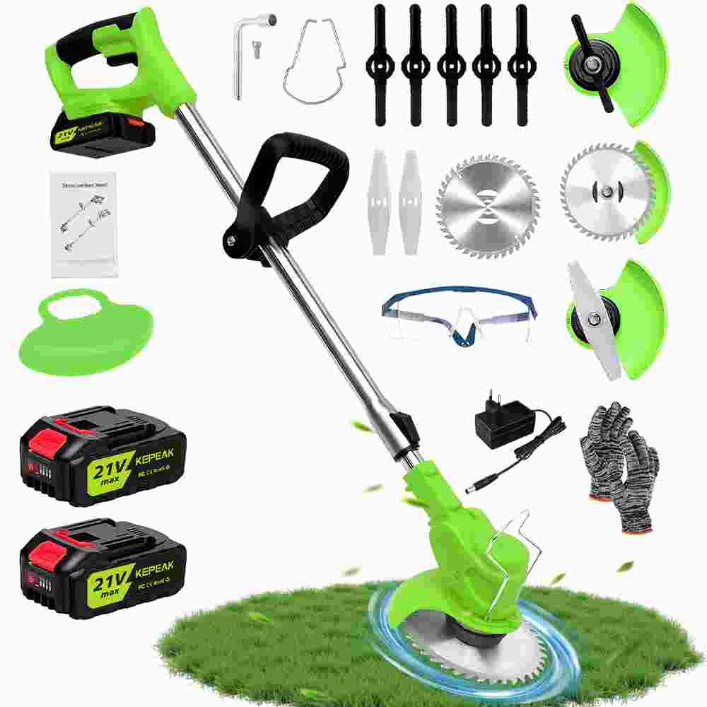21V Cordless Electric Weed Lawn Eater Edger Grass String Trimmer Cutter Mower US